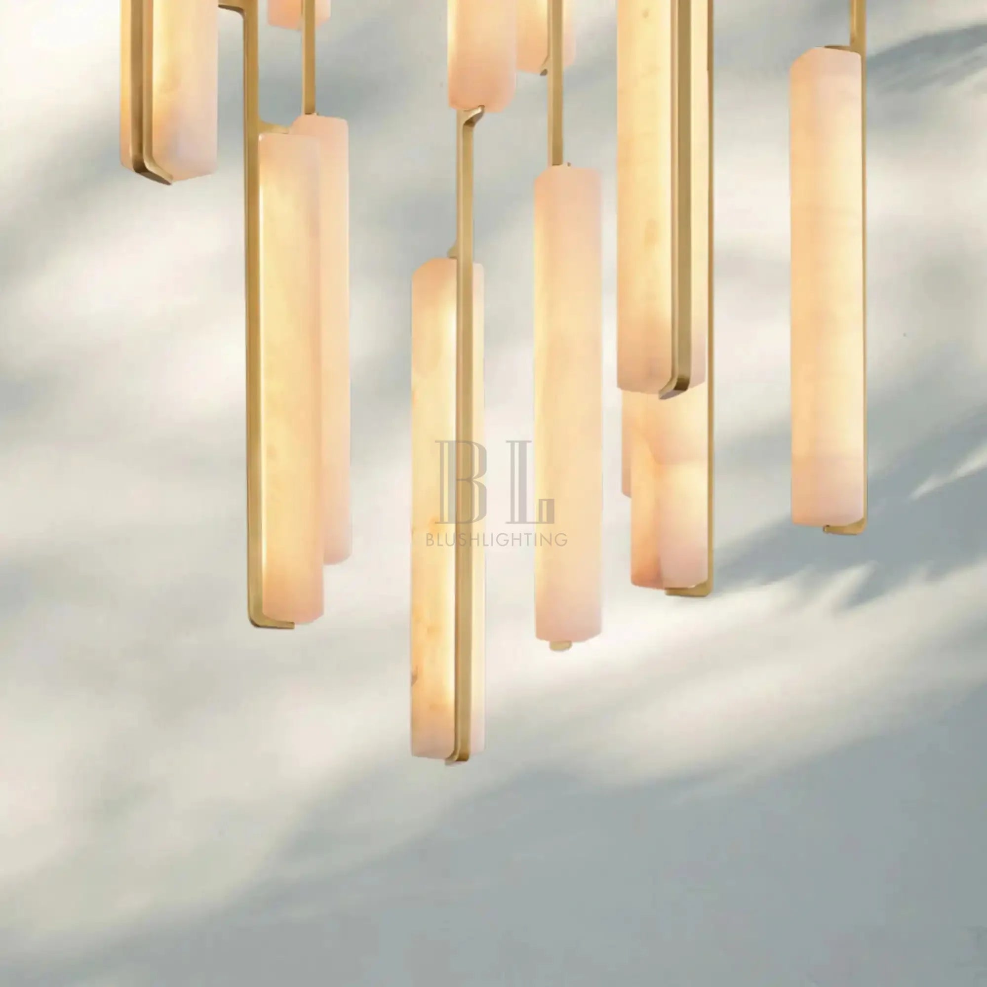 Auduban Alabaster Round Chandelier 24'' 40'' 56''-