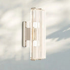 Auduban Crystal Double Wall Sconce-15''-Polished Nickel-