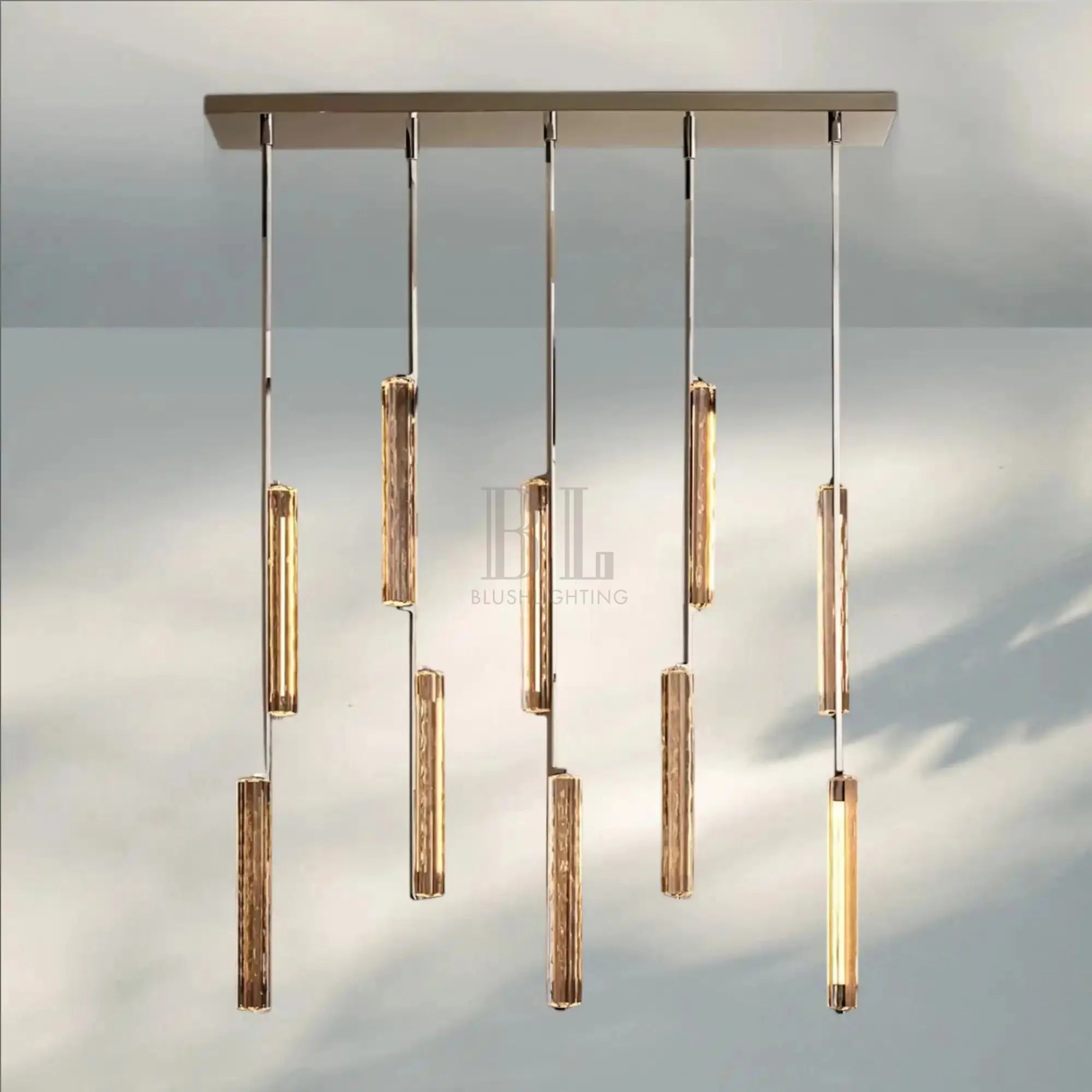 Auduban Crystal Linear Chandelier 54‘’-