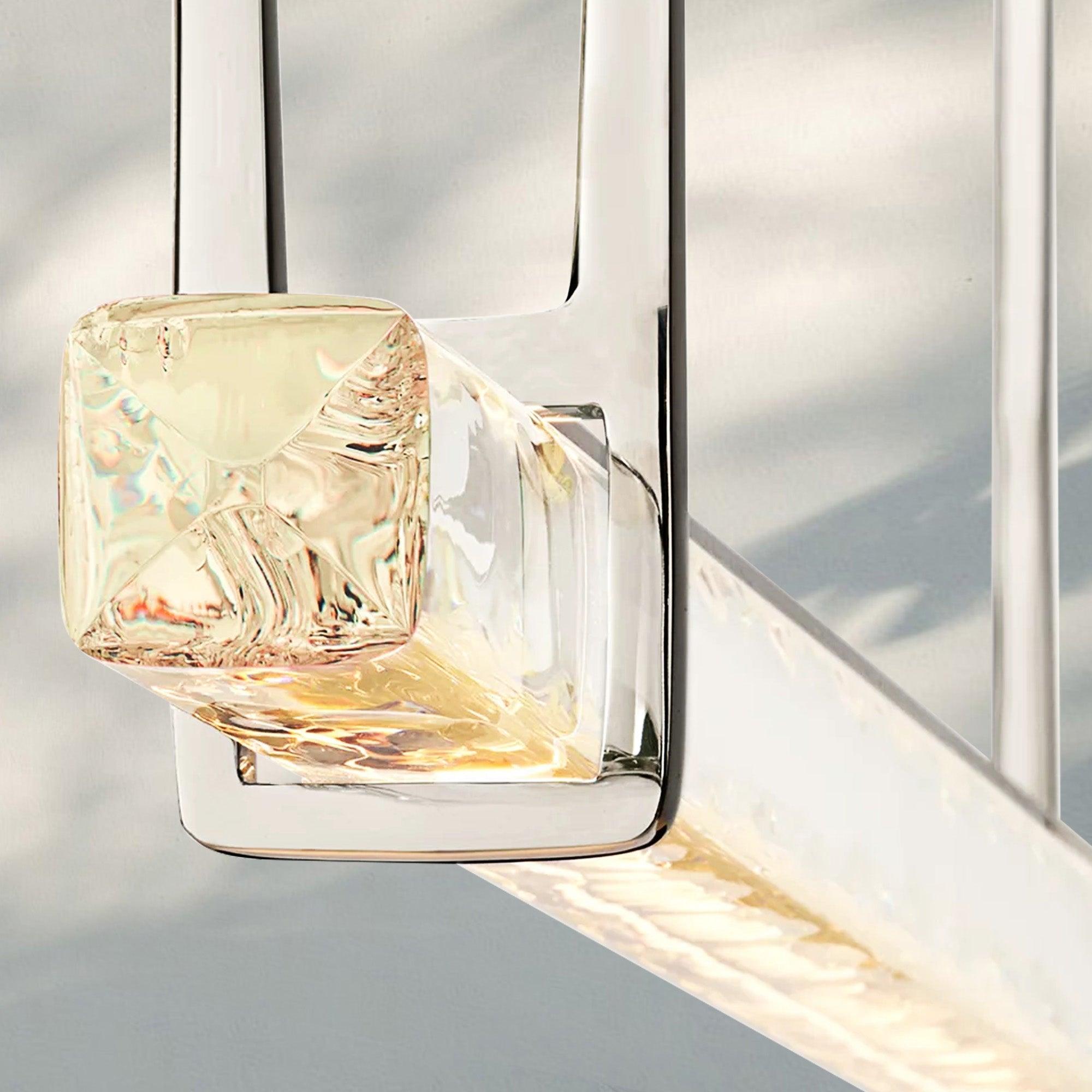 Auduban Crystal Single Bar Linear Chandelier-