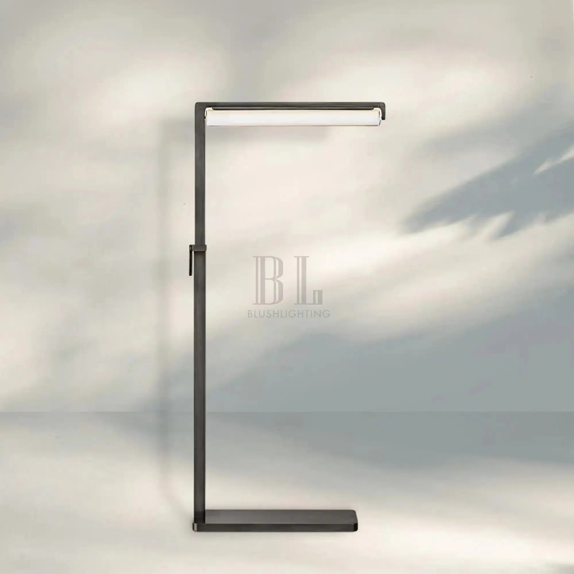 Auduban Crystal Task Table Lamp-Bronze-39"-51"H-