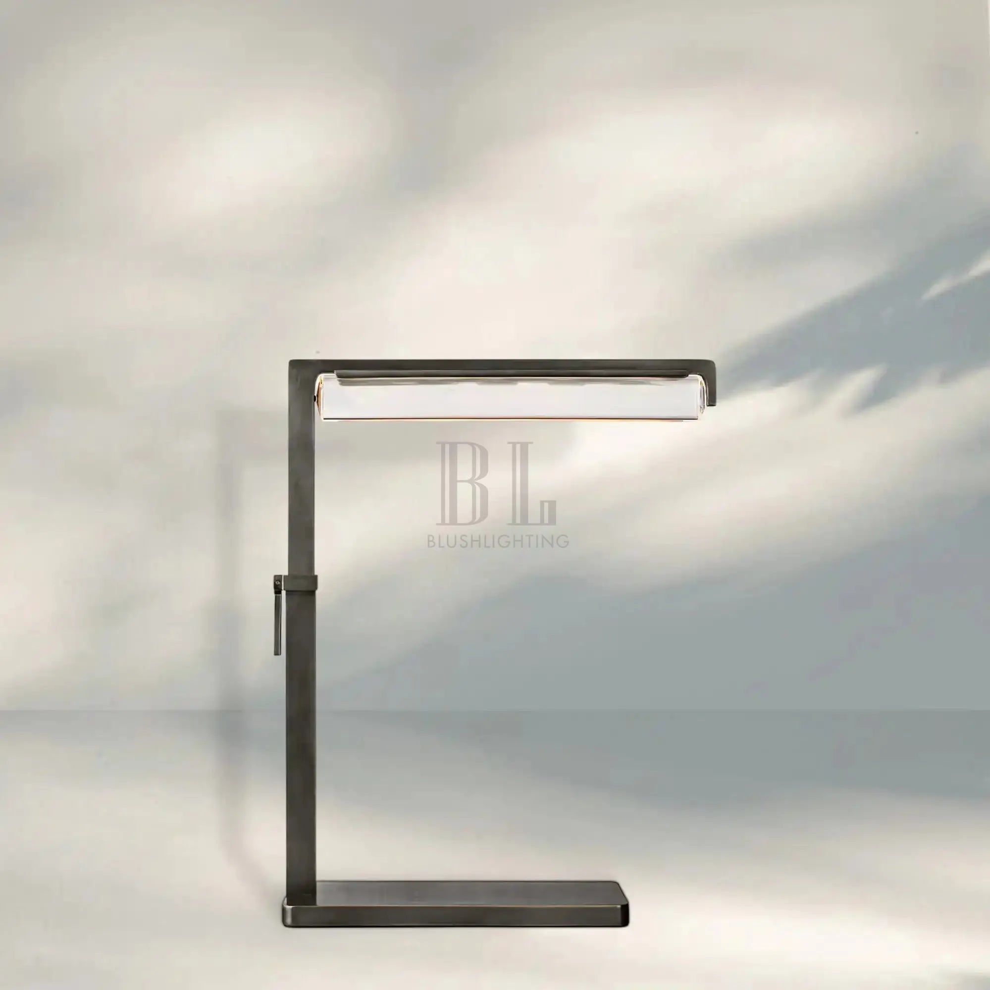 Auduban Crystal Task Table Lamp-Bronze-13"-18"H-