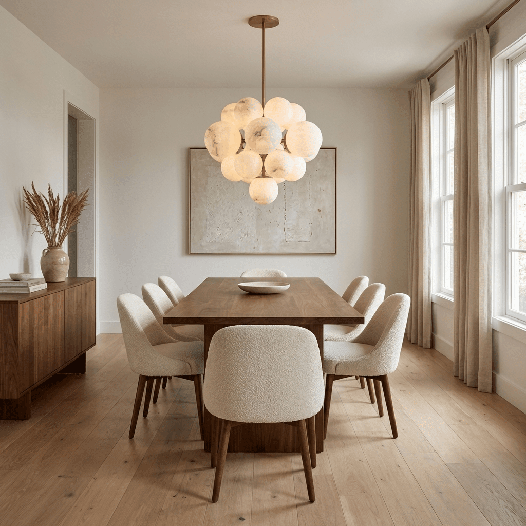 Aurelia Alabaster Cluster Chandelier - ∅ 27.1″ x H 24.8″Brass & WhiteBlushlighting