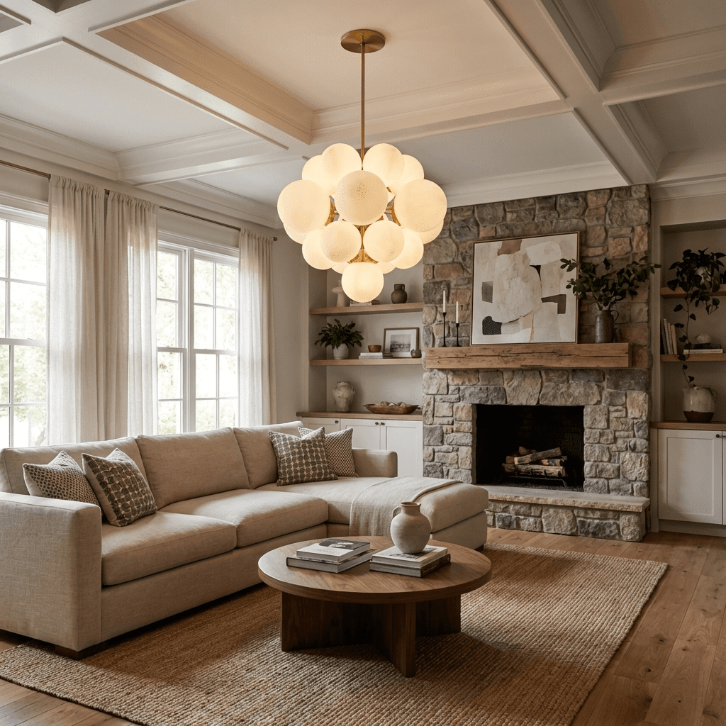 Aurelia Alabaster Cluster Chandelier - ∅ 27.1″ x H 24.8″Brass & WhiteBlushlighting