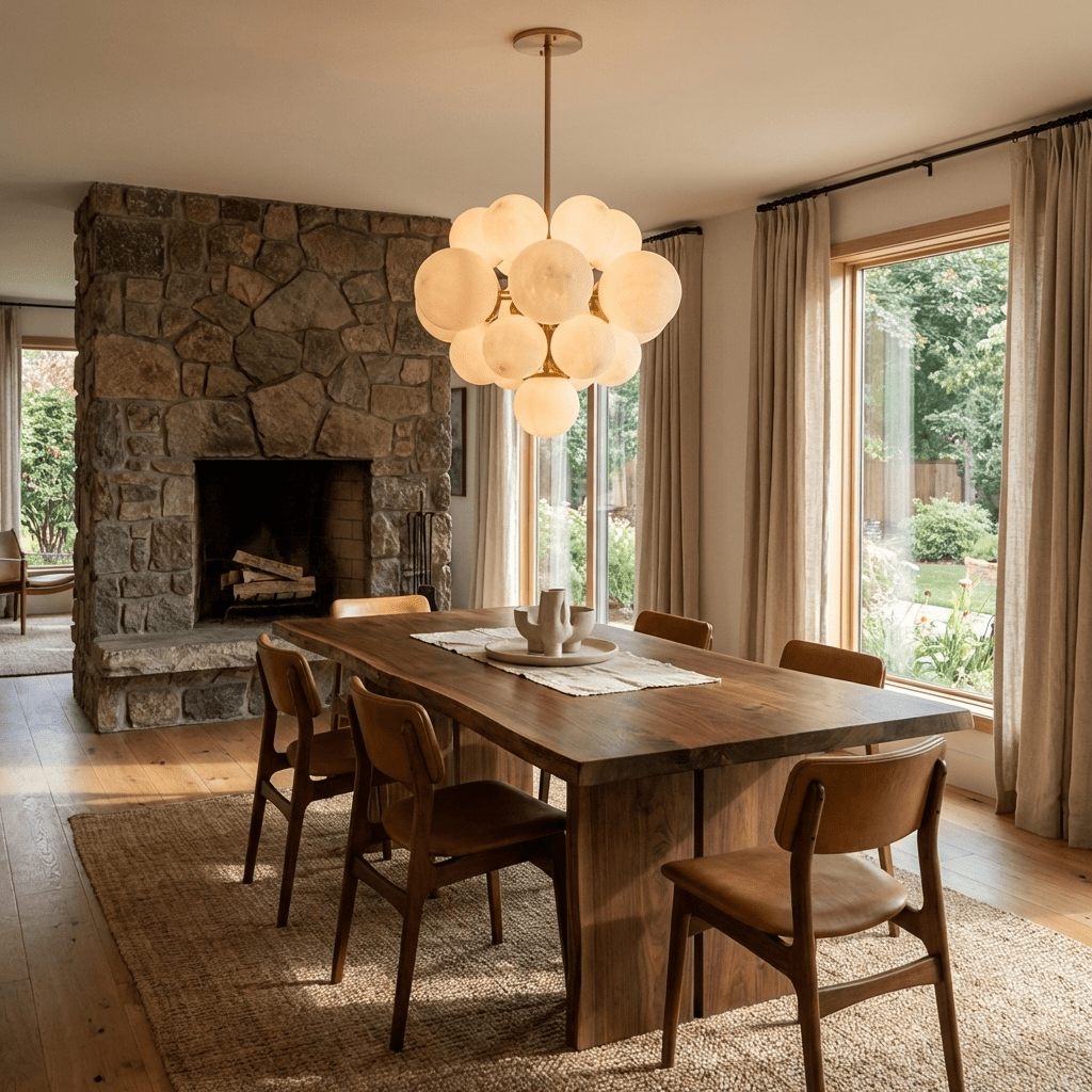 Aurelia Alabaster Cluster Chandelier - ∅ 27.1″ x H 24.8″Brass & WhiteBlushlighting