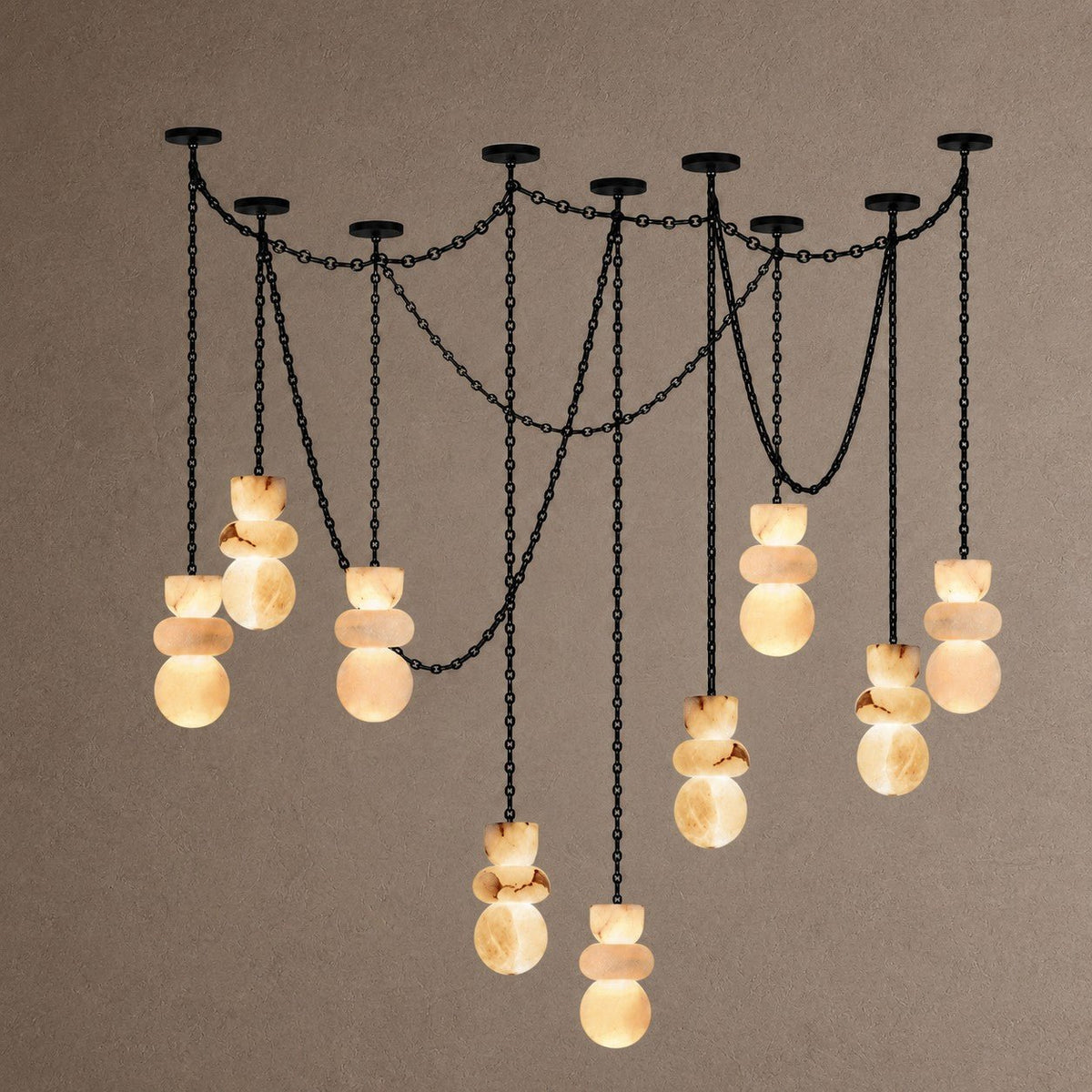 Aurelia Chain Linear Chandelier - 1 Light - D4” x H8” (A Style)Blushlighting