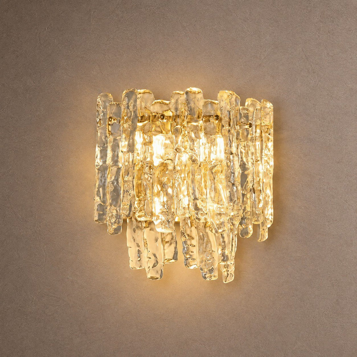 Aureline Tiered Wall Sconce - ClearBlushlighting