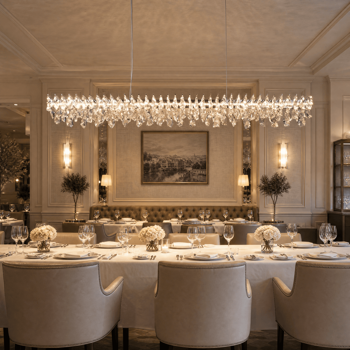Aureola Round Crystal Chandelier - Ø31.5" × H6.3" (Ø80 × H16 cm)Blushlighting