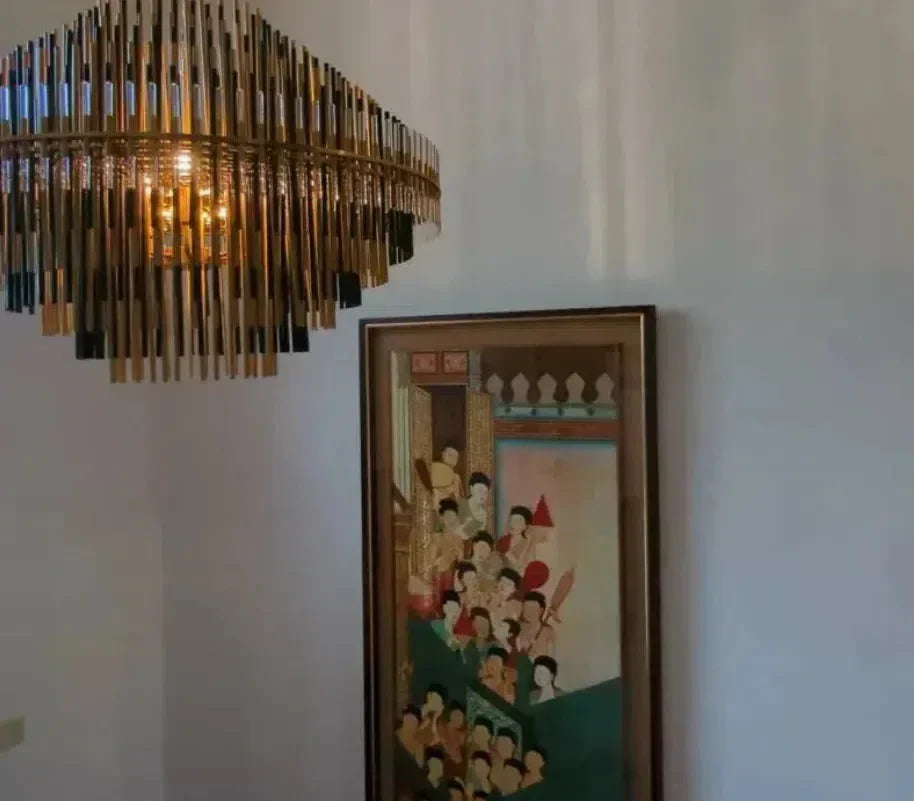 Emila Burnished Brass Chandelier 24''32''42''