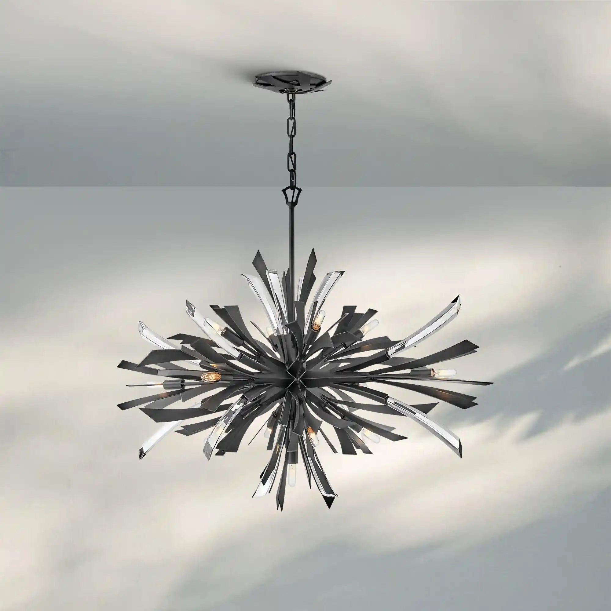 Aurora Large Single Tier Chandelier - Blushlighting