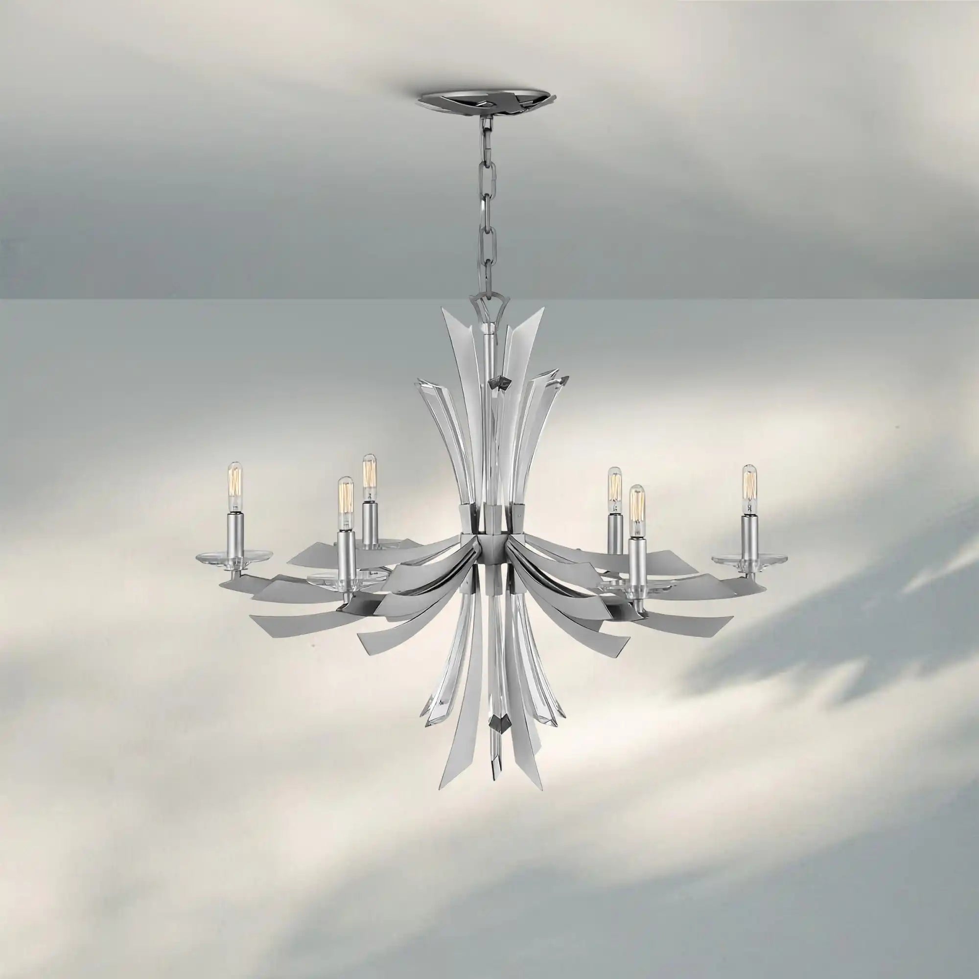 Aurora Medium Single Tier Chandelier - Blushlighting