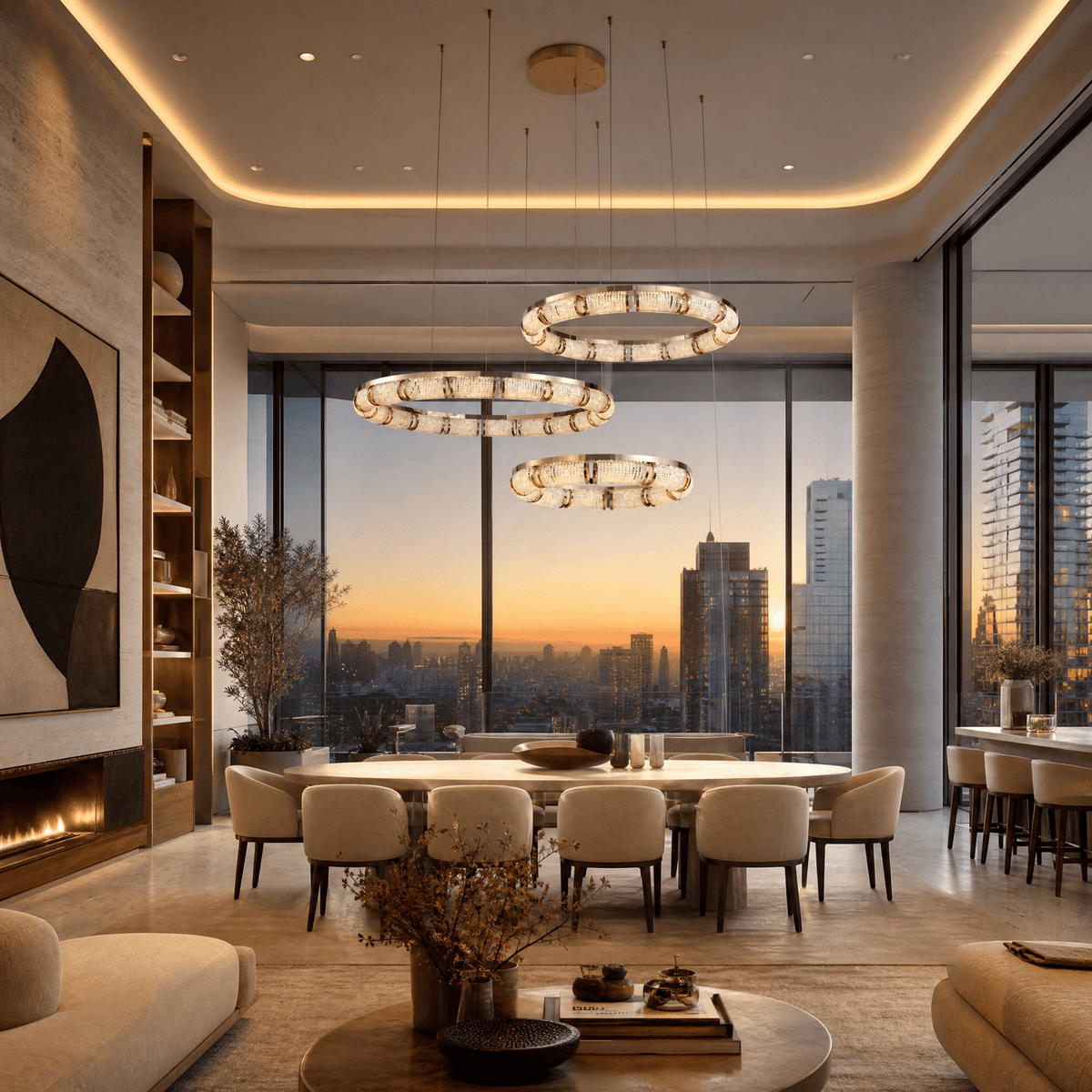 Aurora Smart Cascade Chandelier - Blushlighting