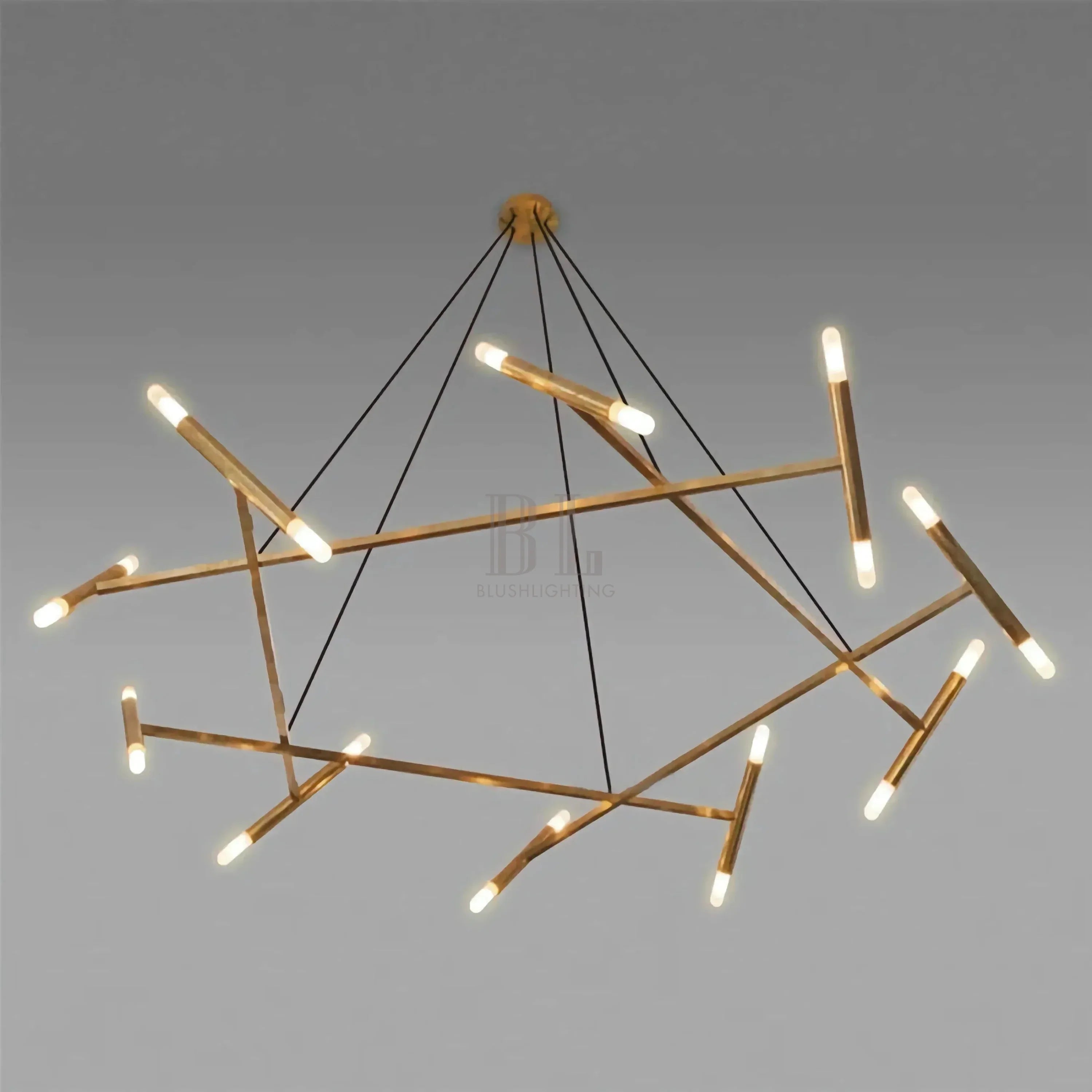 AURUM MODERN BRANCH CHANDELIER 23.6" 31.5" 39.4" 47.2"D - Ø 100 cm (39.4") × H 27 cm (10.6")Blushlighting