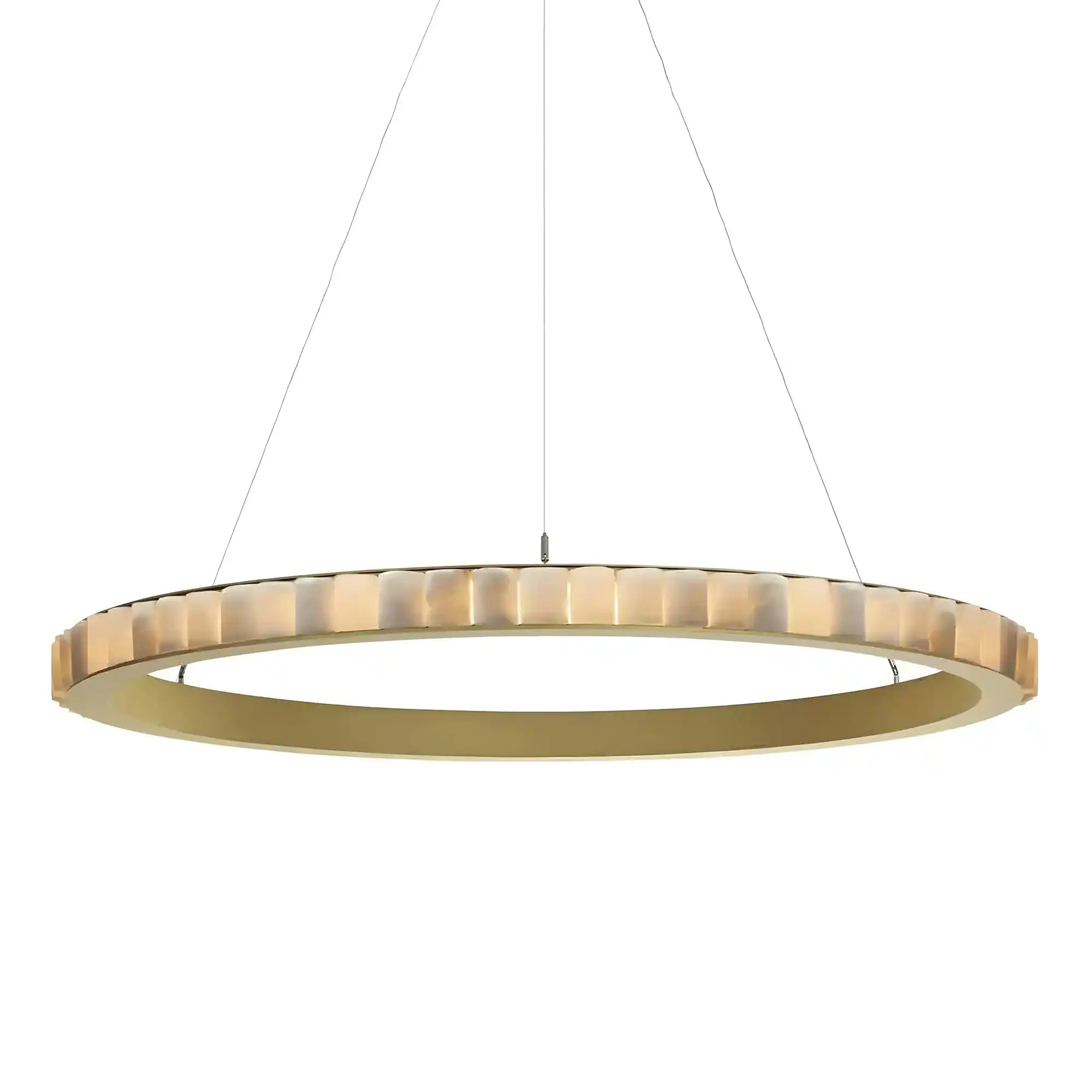 Avalon Alabaster Round Chandelier - 39.4″Dia x 59″HCopperWarm WhiteBlushlighting