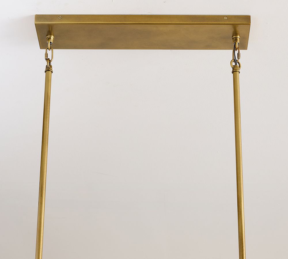 Avalon Cast Glass Linear Chandelier (48") - Blushlighting