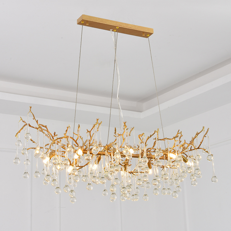 Avis Clear Crystal Branch Chandelier - Ineffable Lighting