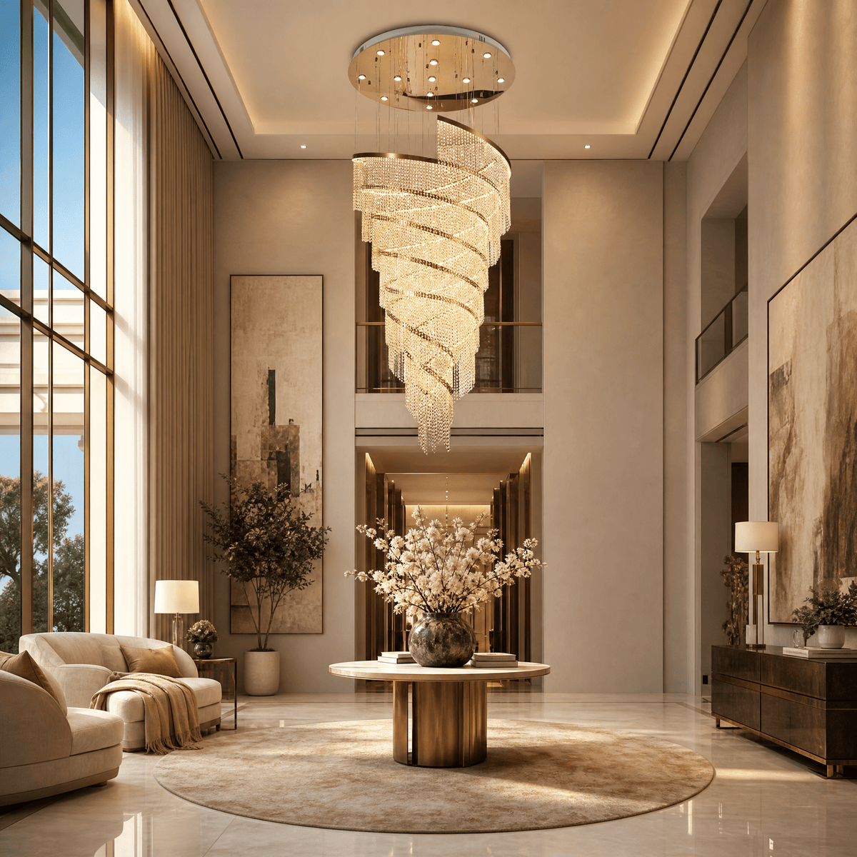 Bacca Crystal Halo Chandelier - Blushlighting