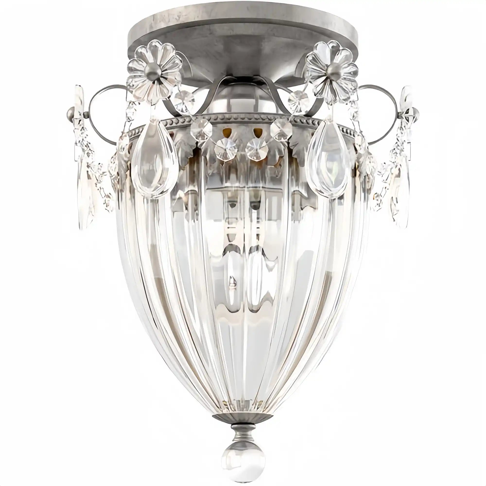 Bagatelle 1-Light Close-to-Ceiling-Antique Silver-Blushlighting