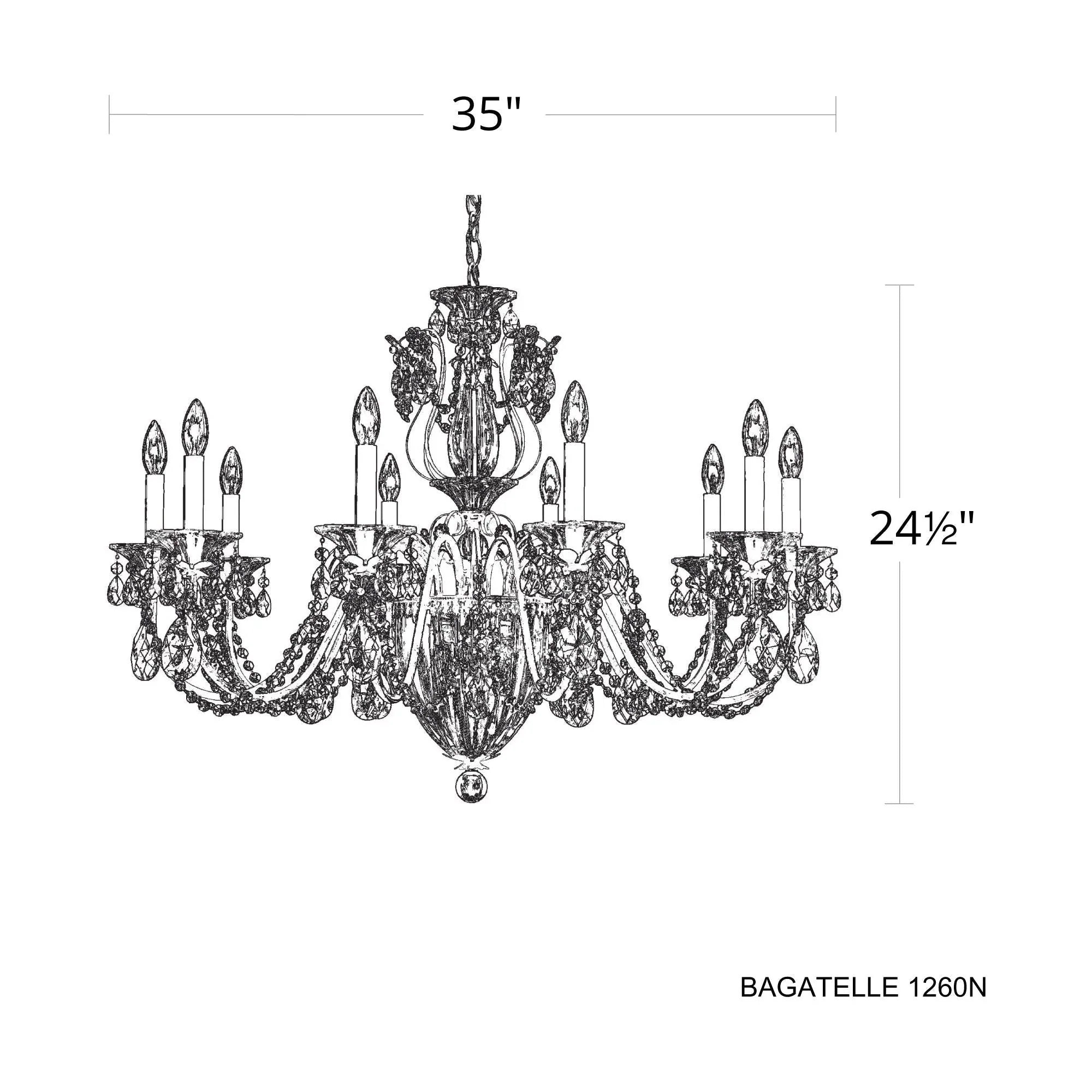 Bagatelle 13 - Light 35 inch Chandelier - Blushlighting