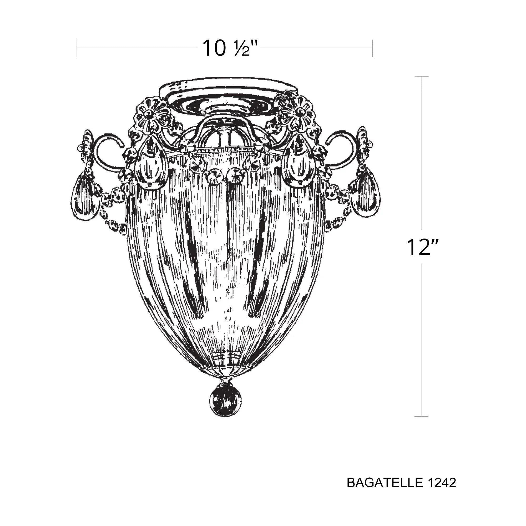 Bagatelle 3 - Light Close - to - Ceiling - Heirloom BronzeBlushlighting