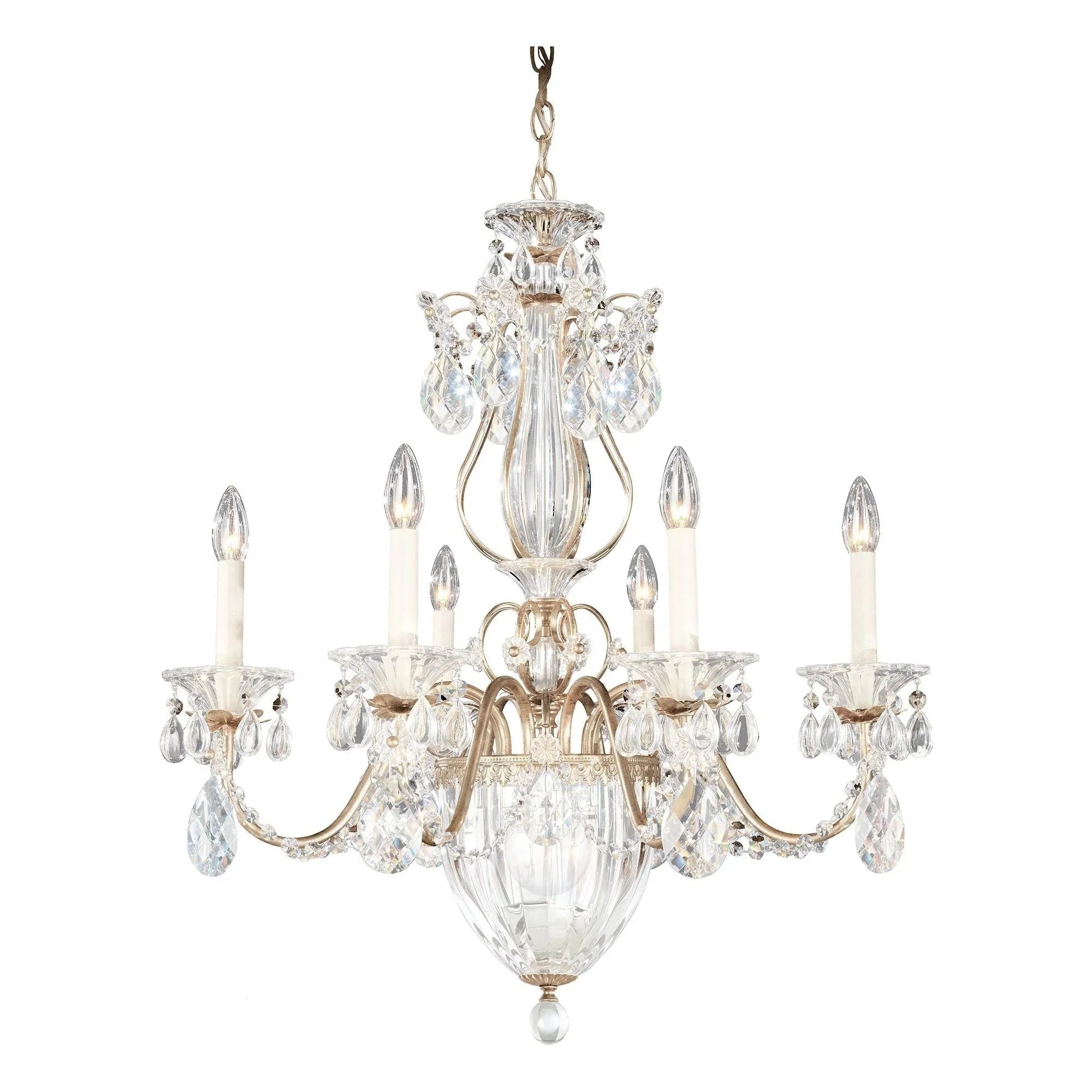 Bagatelle 7 - Light Chandelier - Antique SilverBlushlighting