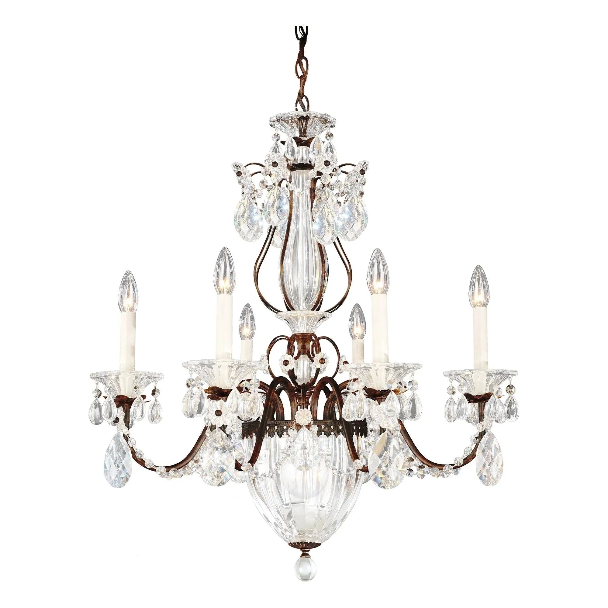 Bagatelle 7 - Light Chandelier - Heirloom BronzeBlushlighting