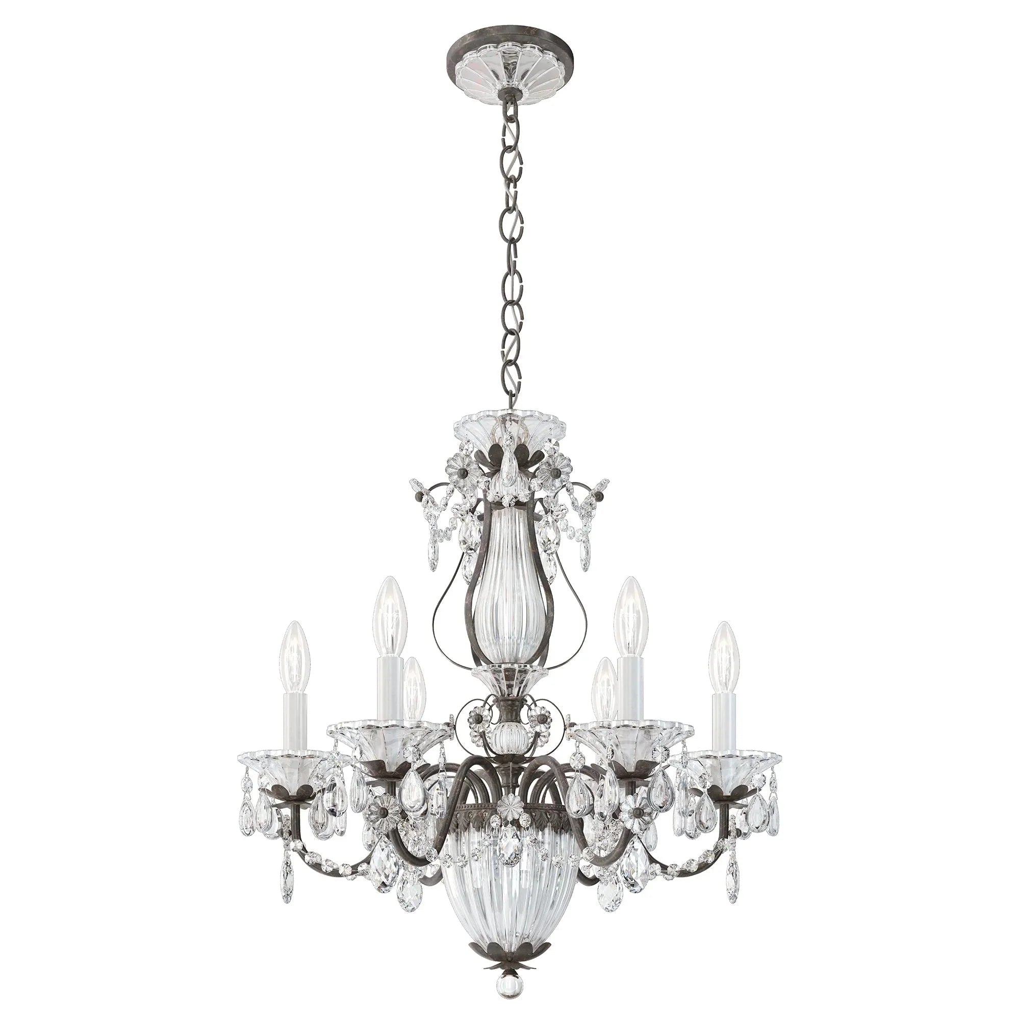 Bagatelle 7 - Light Chandelier - Heirloom BronzeBlushlighting