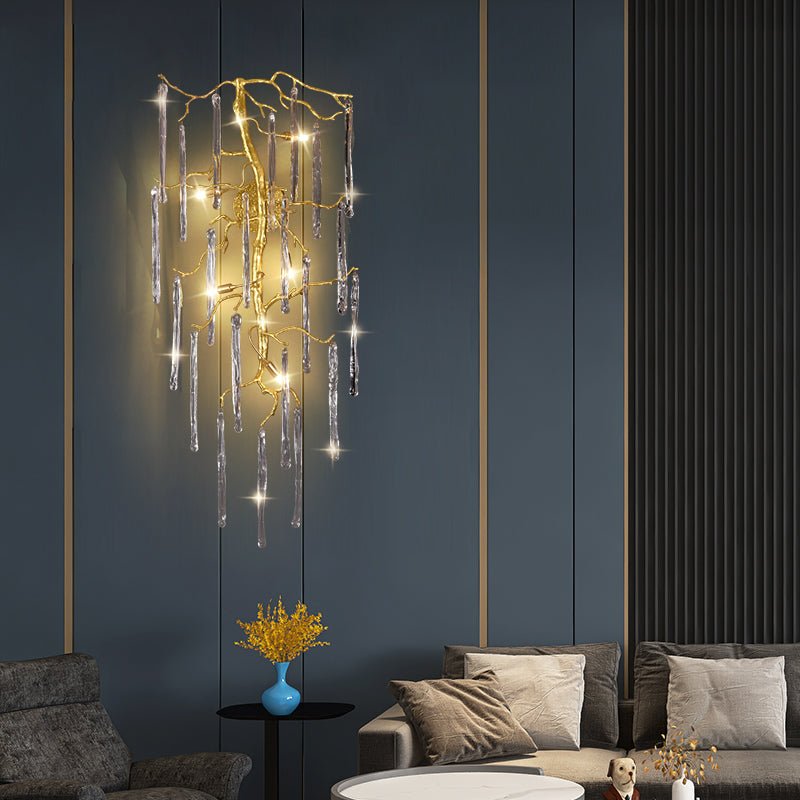 Beathe Light Luxury Crystal Branch Wall Sconce - Blushlighting