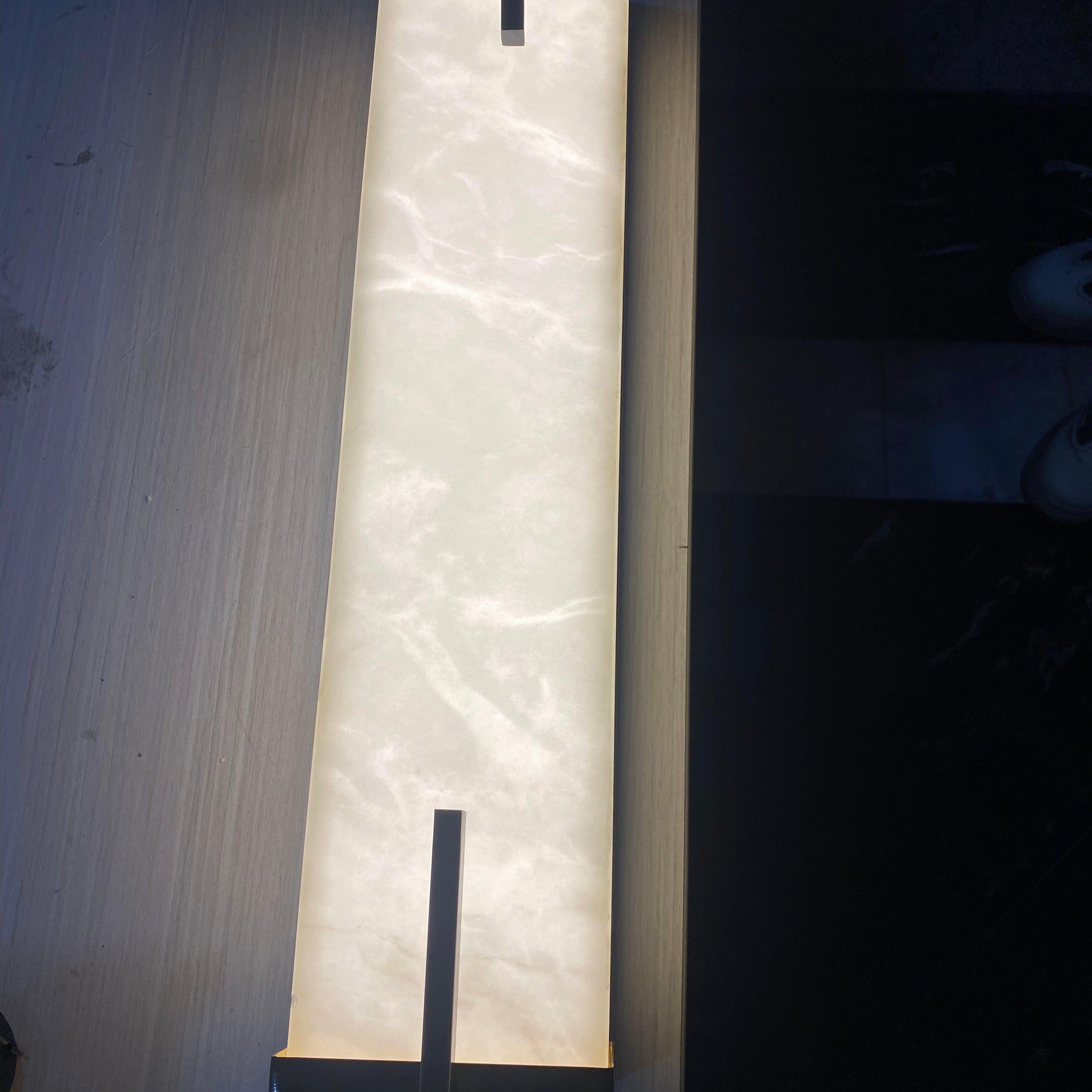 Beckett Alabaster Wall Sconce - ∅ 4.7″ x H 31.5″ Set of 2BronzeBlushlighting