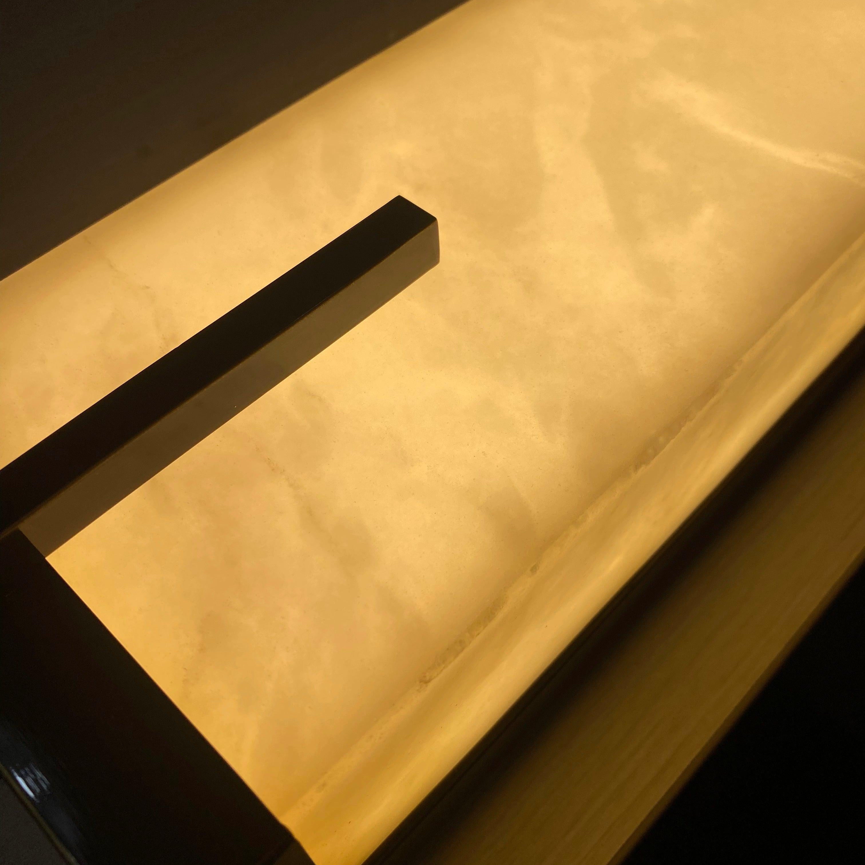 Beckett Alabaster Wall Sconce - ∅ 4.7″ x H 31.5″ Set of 2BronzeBlushlighting