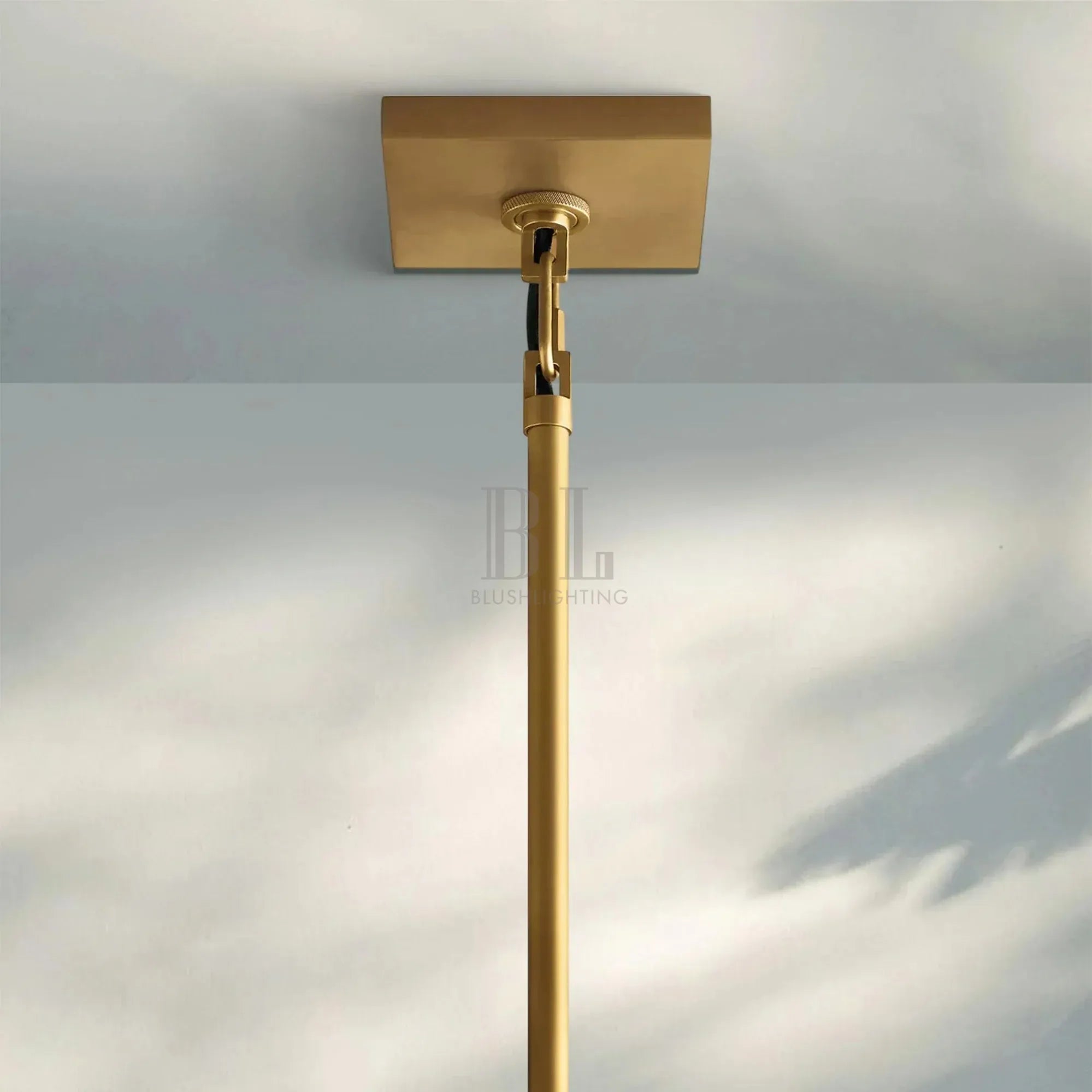 Beckmen Glass Lantern Modern Round Chandelier 33''44"55''-