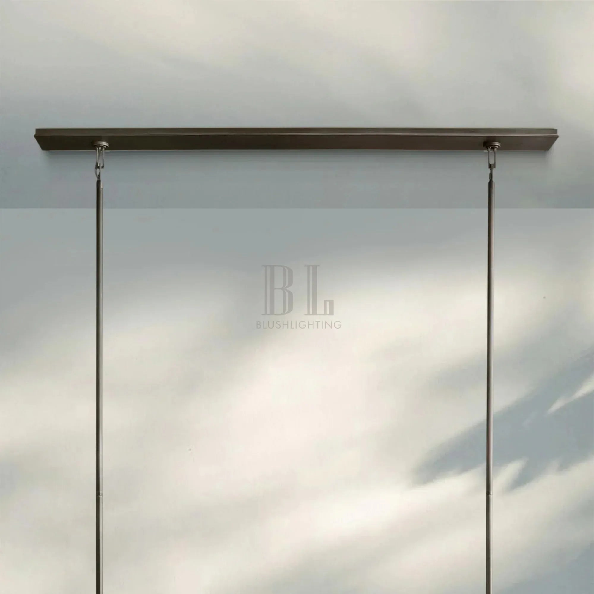 Beckmen Glass Retangular Chandelier for Living Room, Dining Table 54'' 72''-