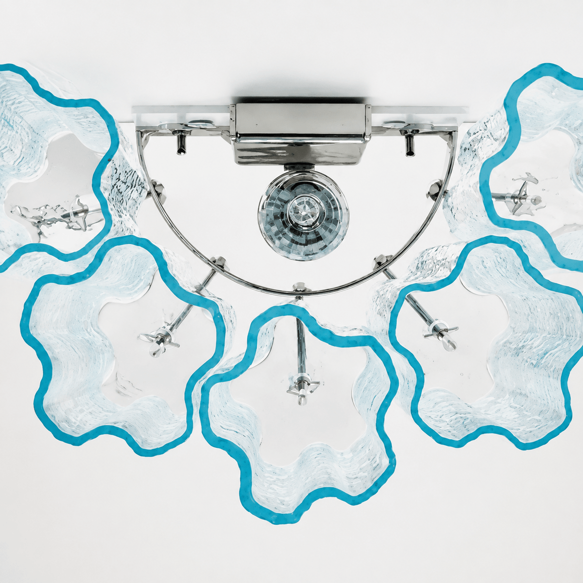 Bedroom Wall Sconce | Murano-Style Fluted Glass | Mirelle - Smoke GrayBlushlighting