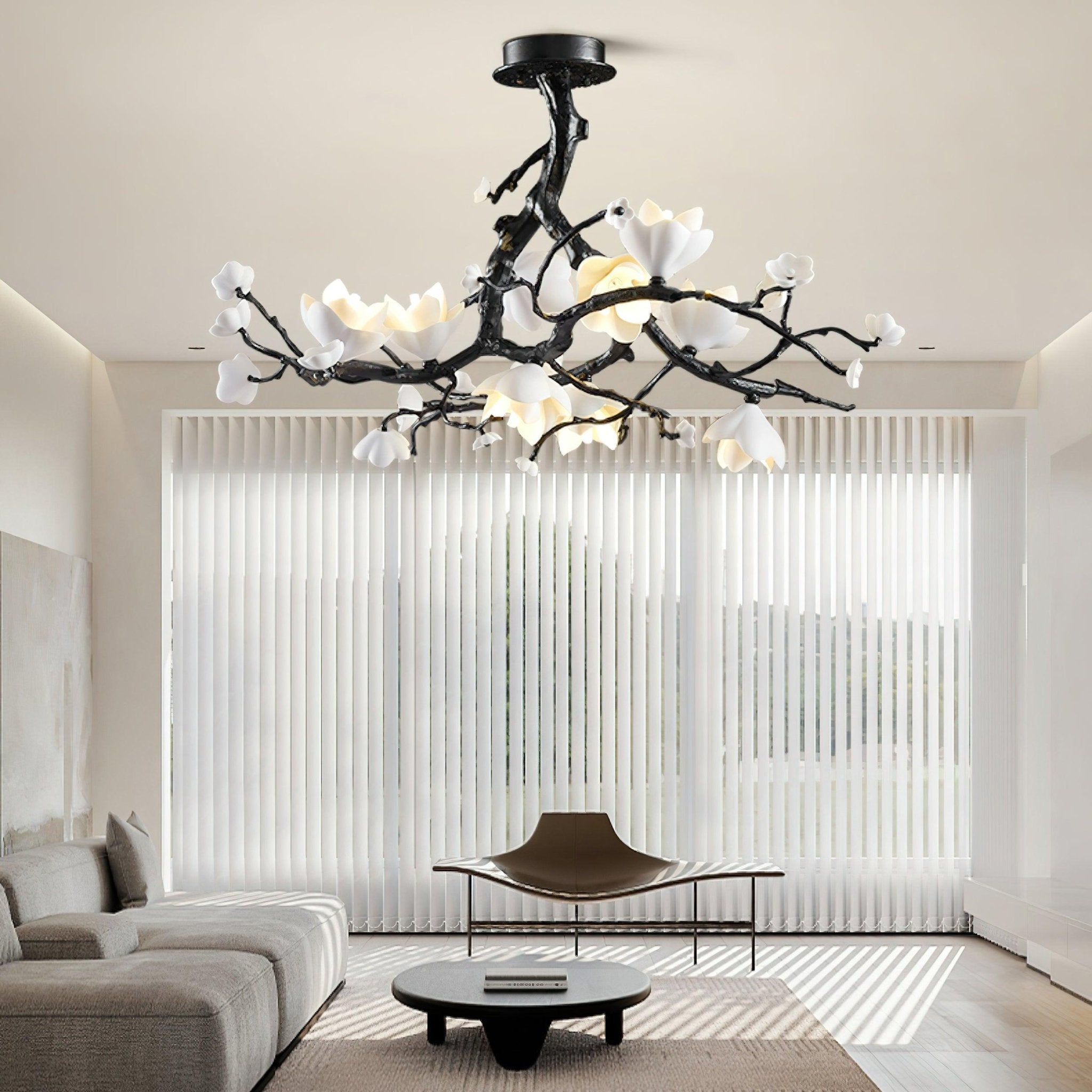 Black Branch Copper Tree Chandelier - ∅ 31.5″ x H 17.7″ / Dia 80cm x H 45cmDark CopperBlushlighting