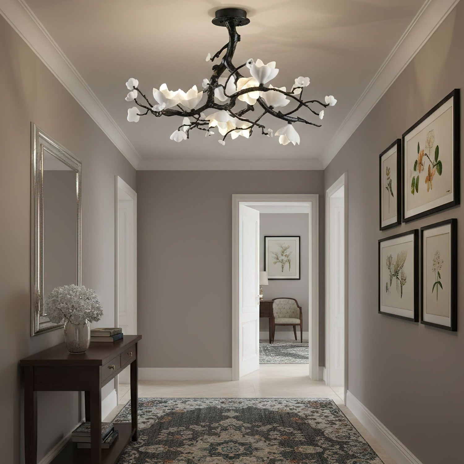 Black Branch Copper Tree Chandelier - ∅ 31.5″ x H 17.7″ / Dia 80cm x H 45cmDark CopperBlushlighting