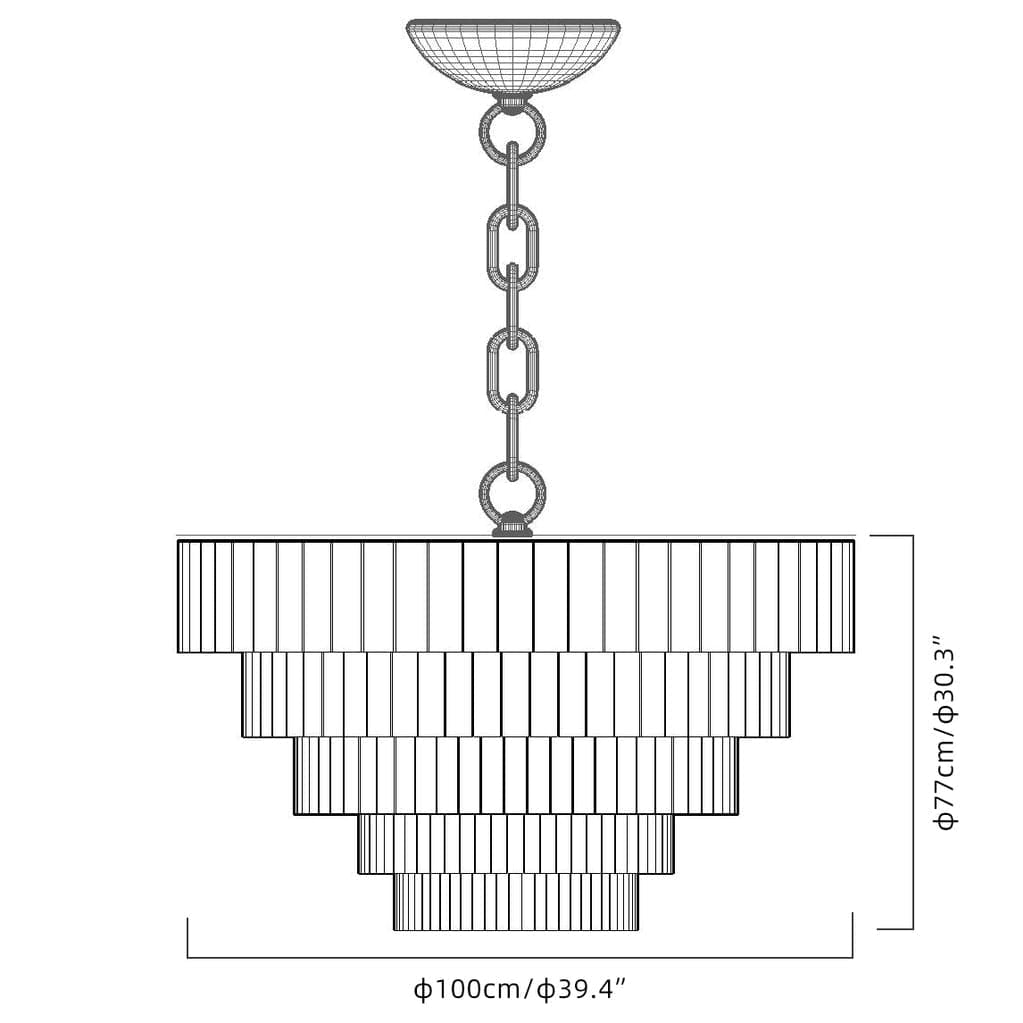 Black Copper Alabaster Chandelier - 60cm / 24"Blushlighting