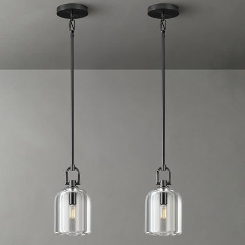 Black Crystal Modern Pendant Light with Adjustable 78‑Inch Height - 3 - Black - 5in - 1PC - RodsBlushlighting