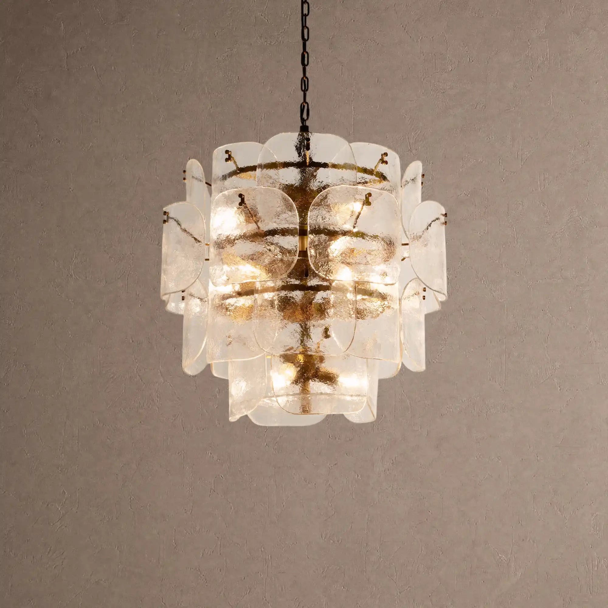 Blaire Round Chandelier - ClearBlushlighting