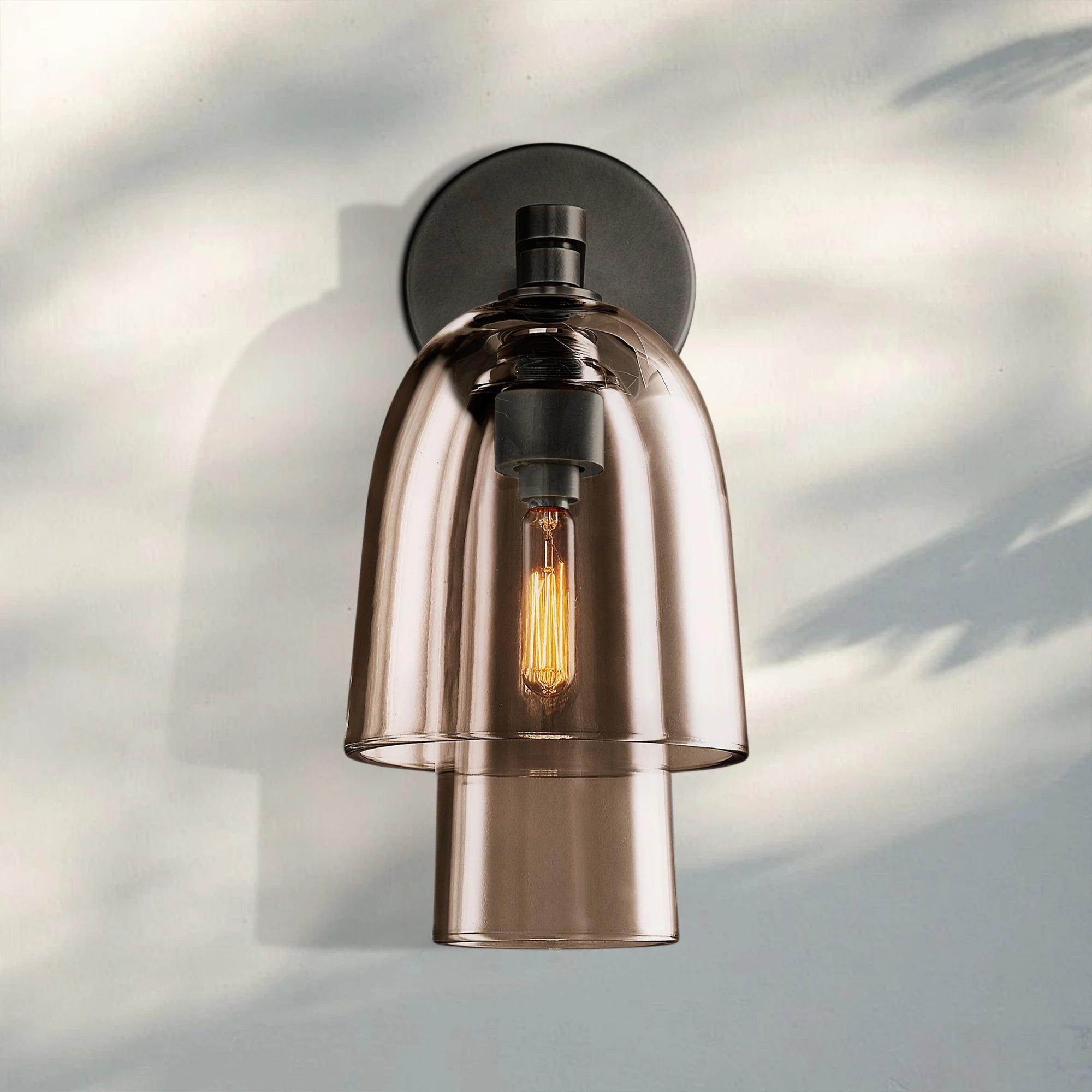 Blum Amber Glass Flute Sconce-Blushlighting