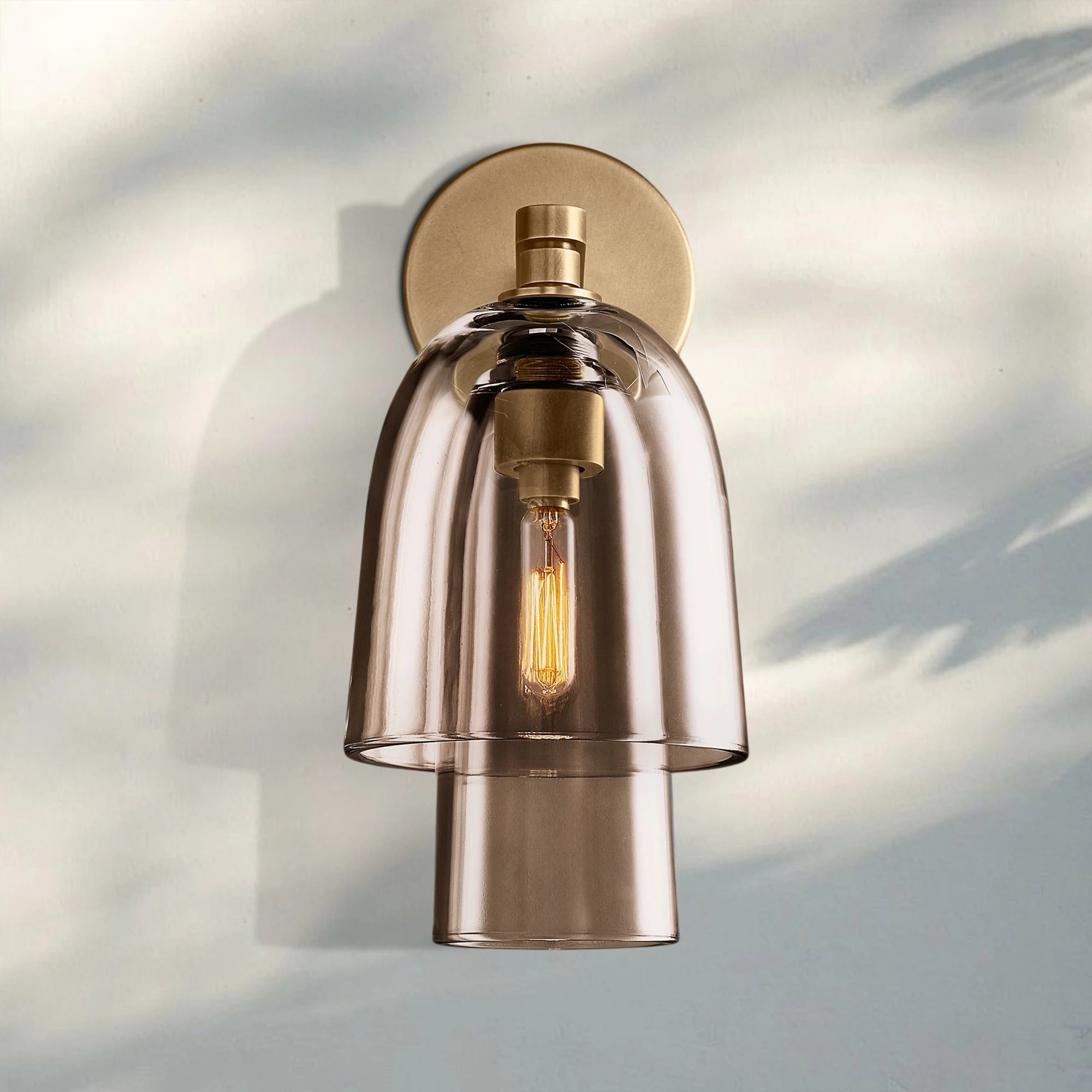 Blum Amber Glass Flute Sconce-Blushlighting