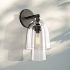 Blum Amber Glass Flute Sconce-Clear-Bronze-Blushlighting