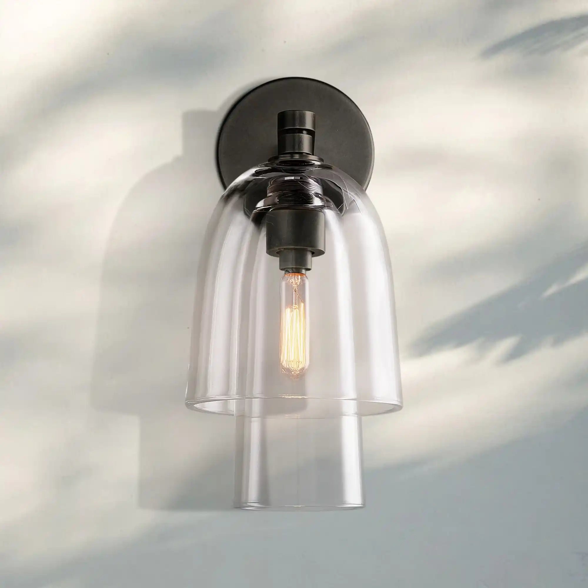 Blum Amber Glass Flute Sconce-Blushlighting