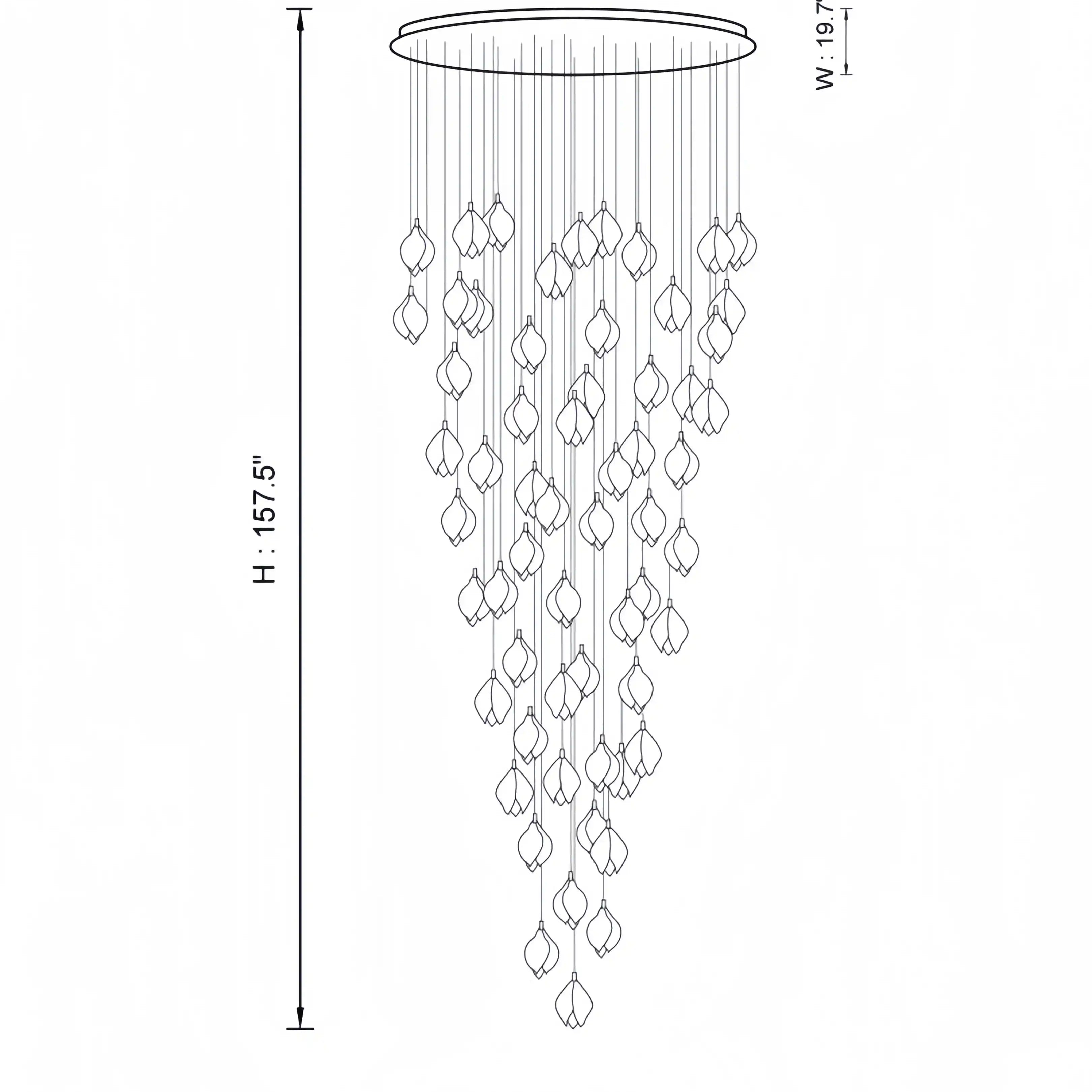Bloom Chandelier-Blushlighting