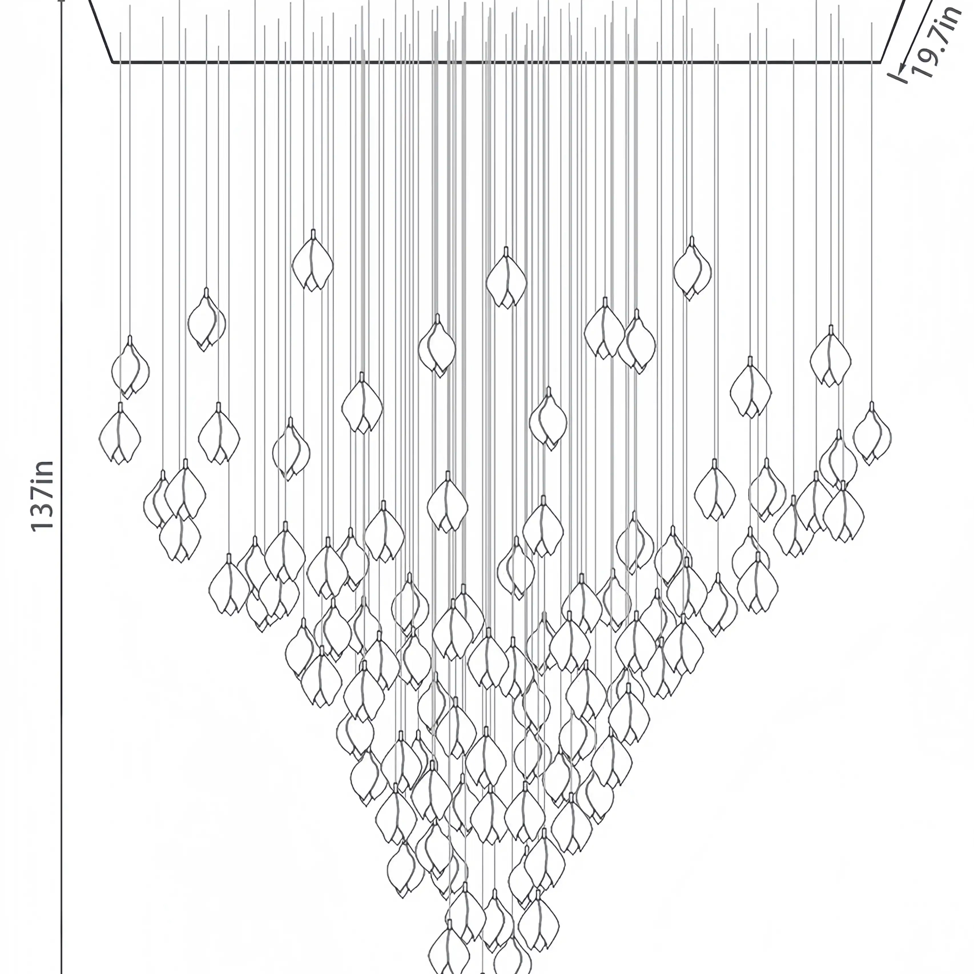 Bloom Chandelier-Blushlighting