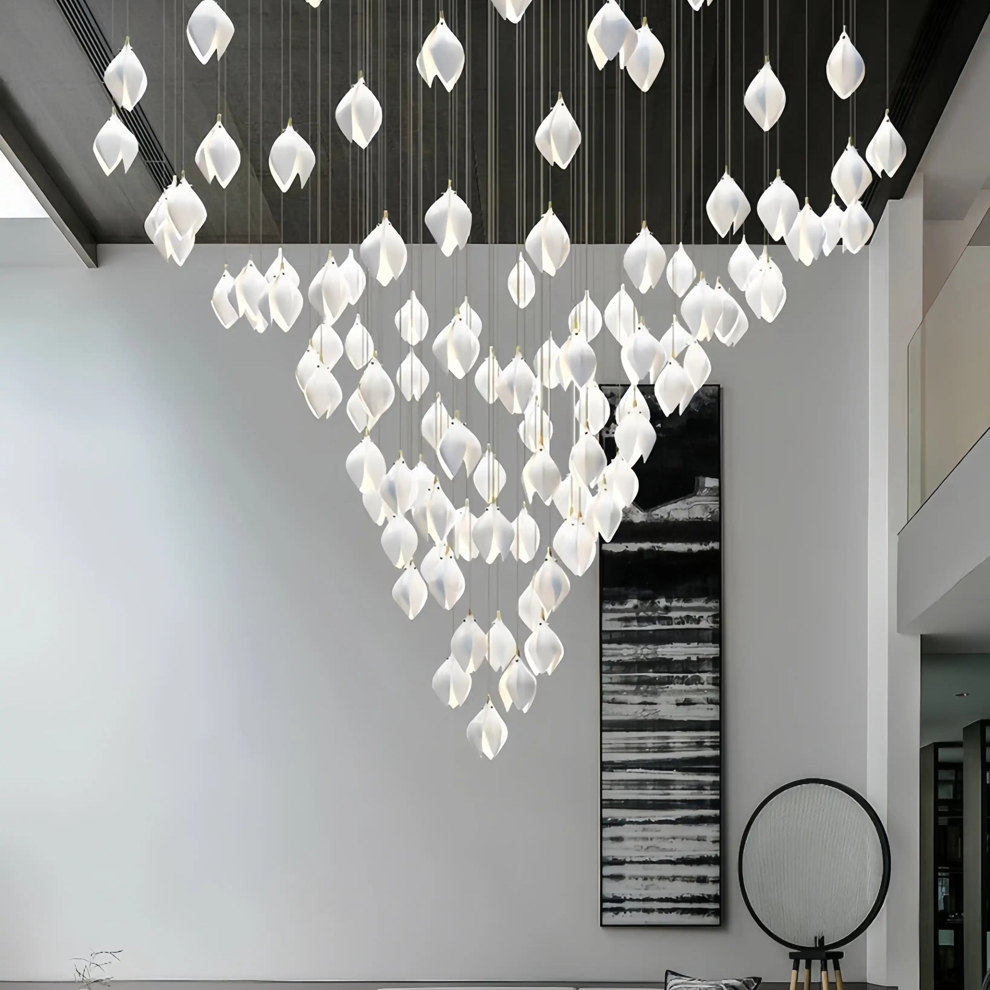 Bloom Chandelier - 26 Lights | Ellipse styleEmitting White LightingBlushlighting