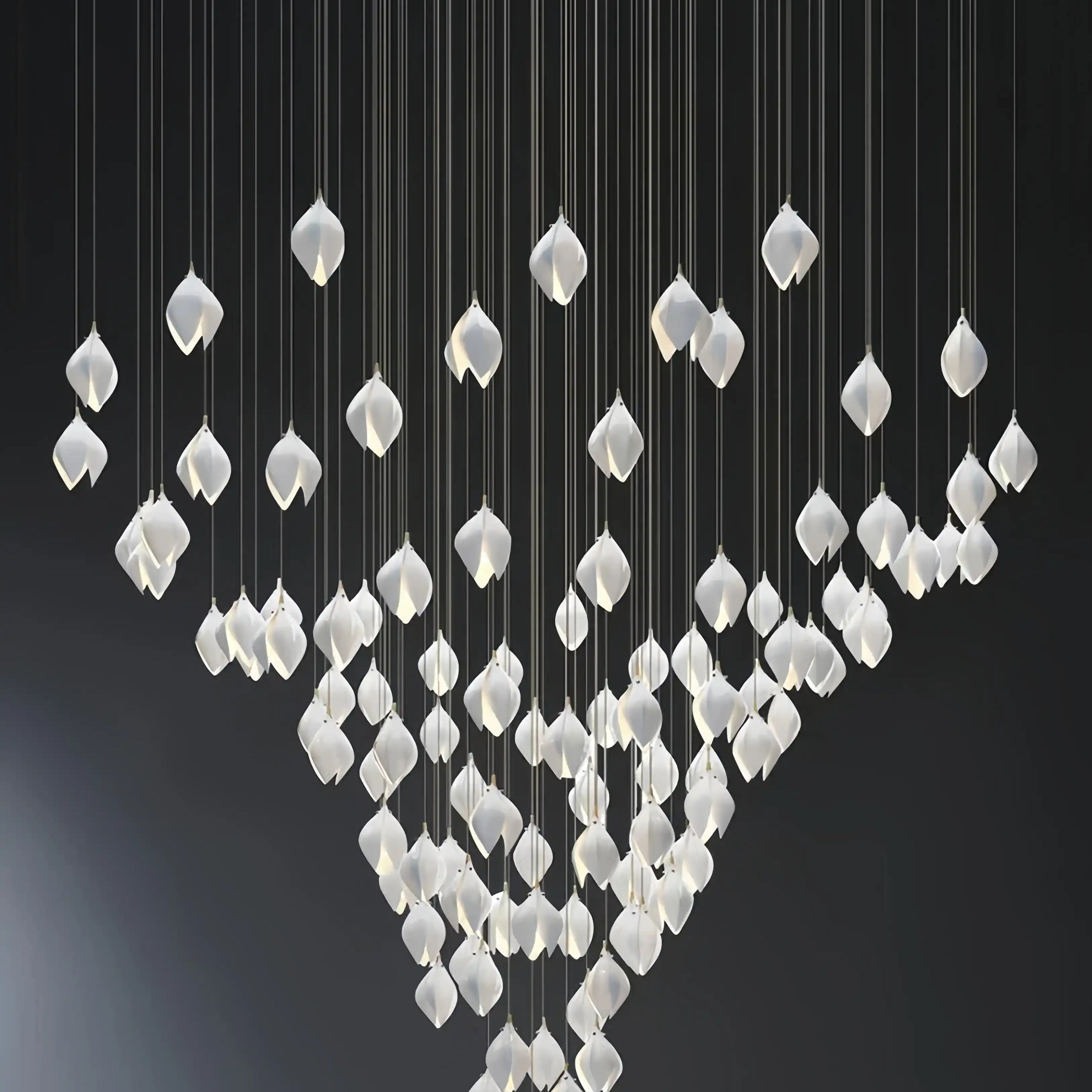 Bloom Chandelier - 26 Lights | Ellipse styleEmitting White LightingBlushlighting