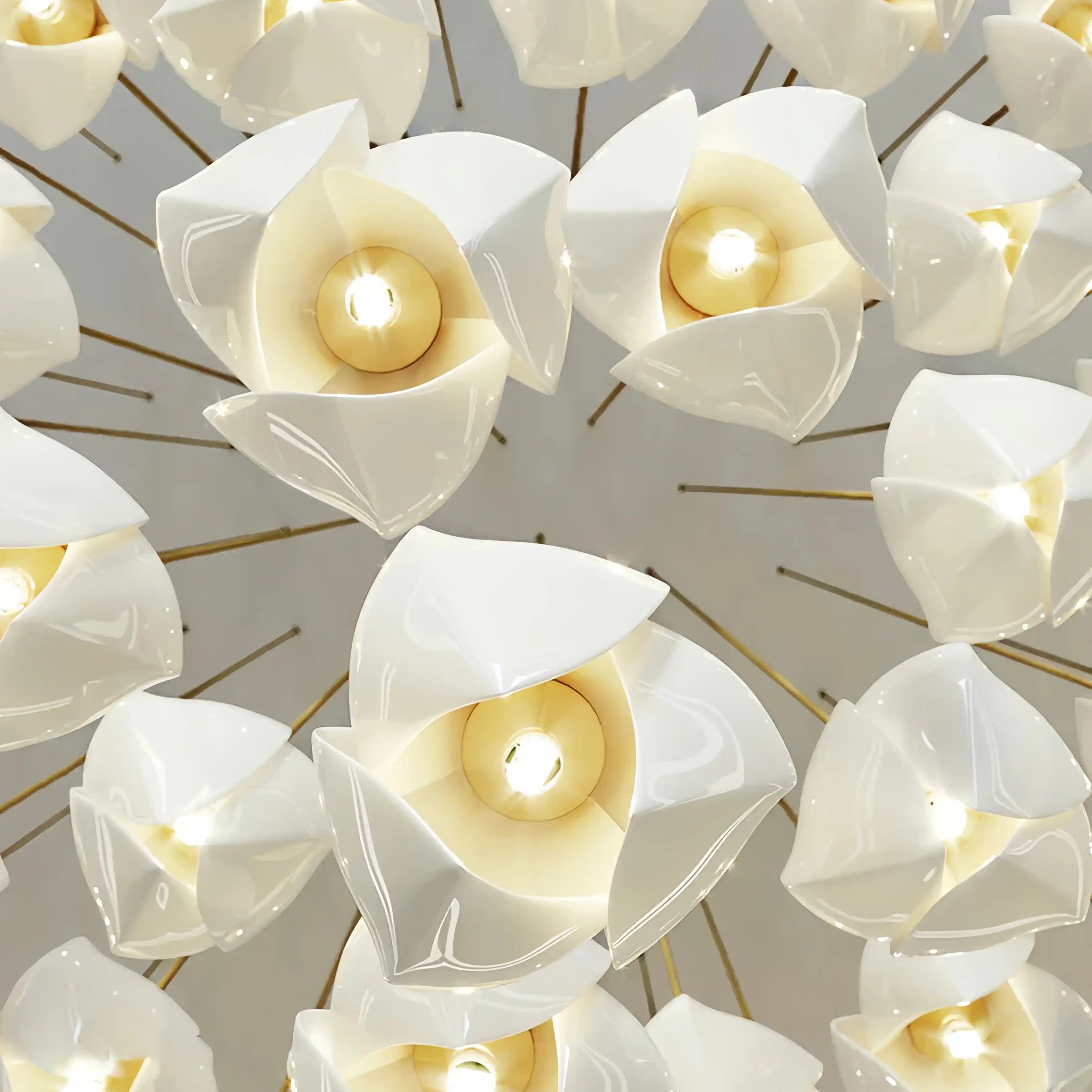 Bloom Chandelier - 26 Lights | Ellipse styleEmitting White LightingBlushlighting