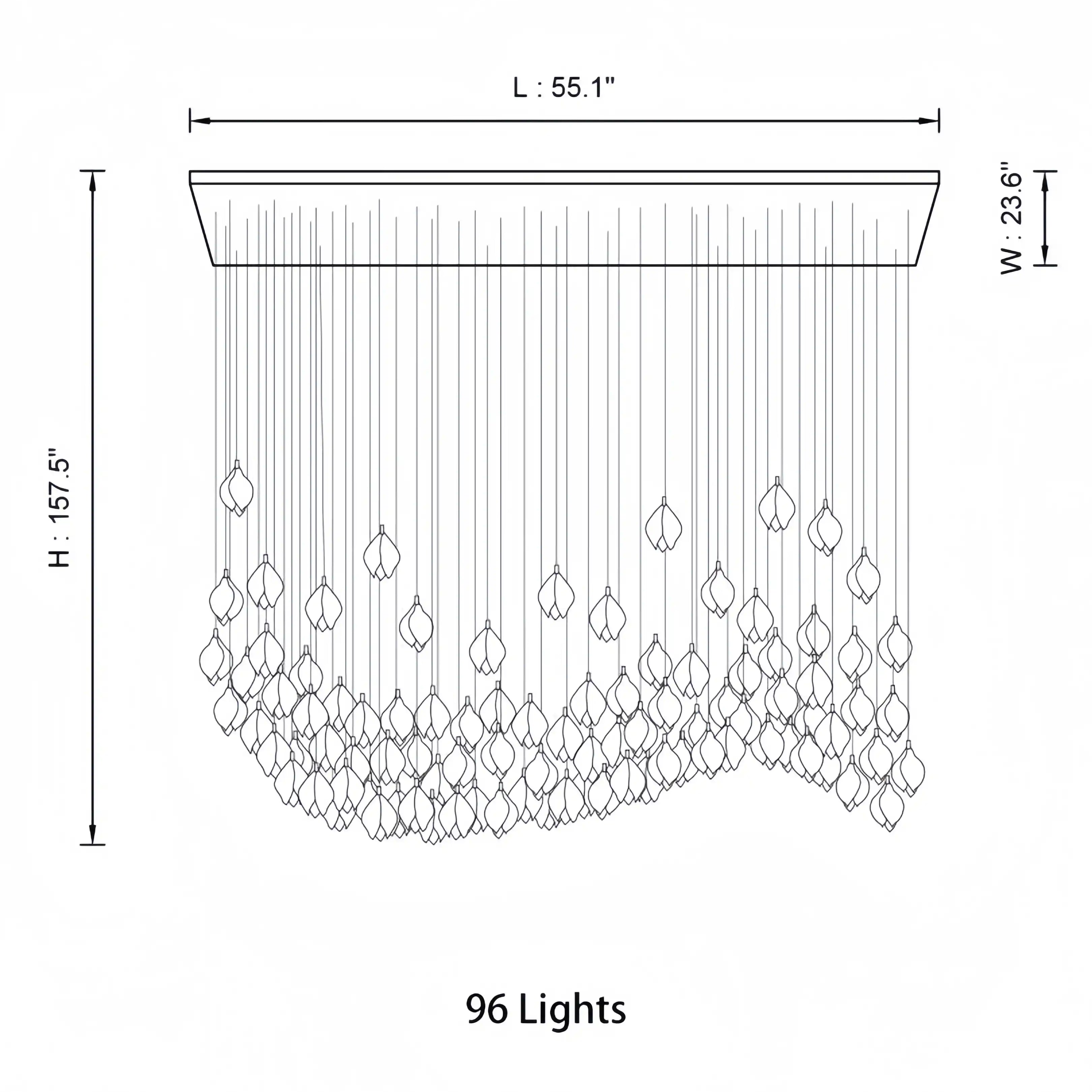Bloom Chandelier-Blushlighting
