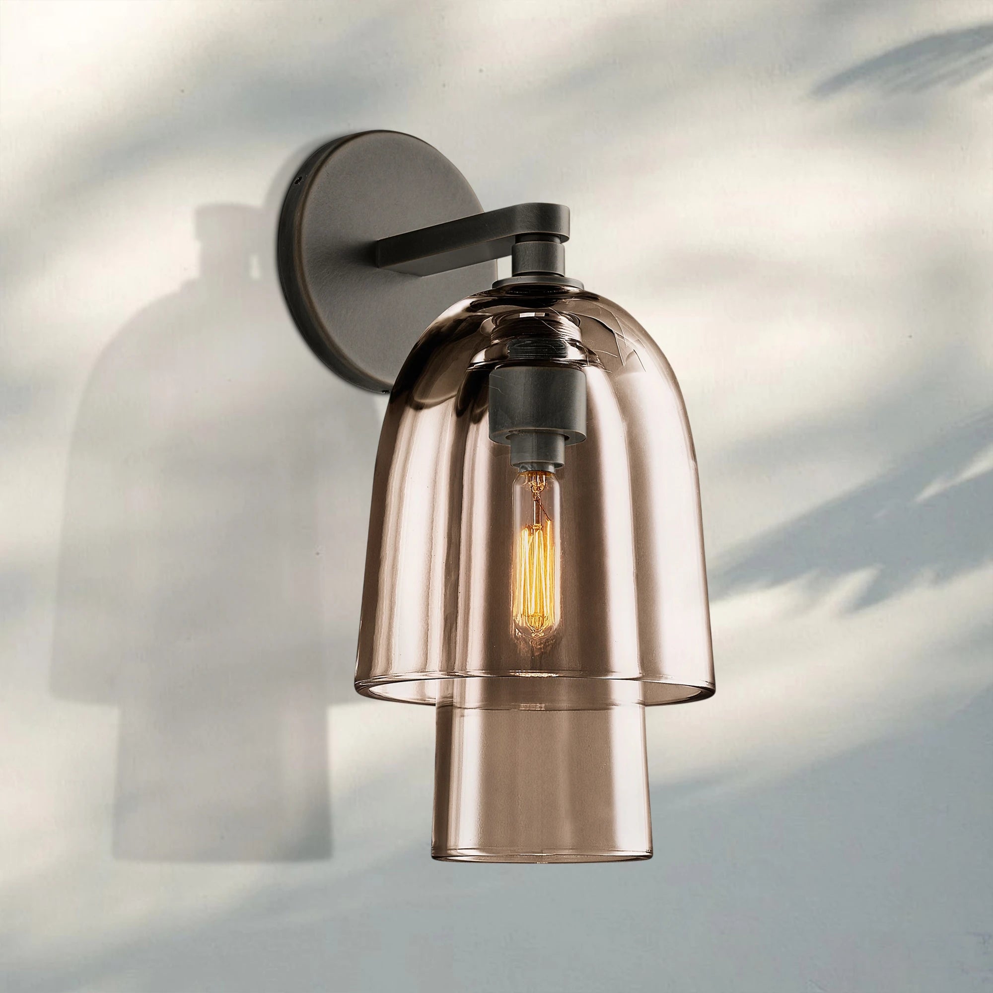 Blum Amber Glass Flute Sconce - Blushlighting