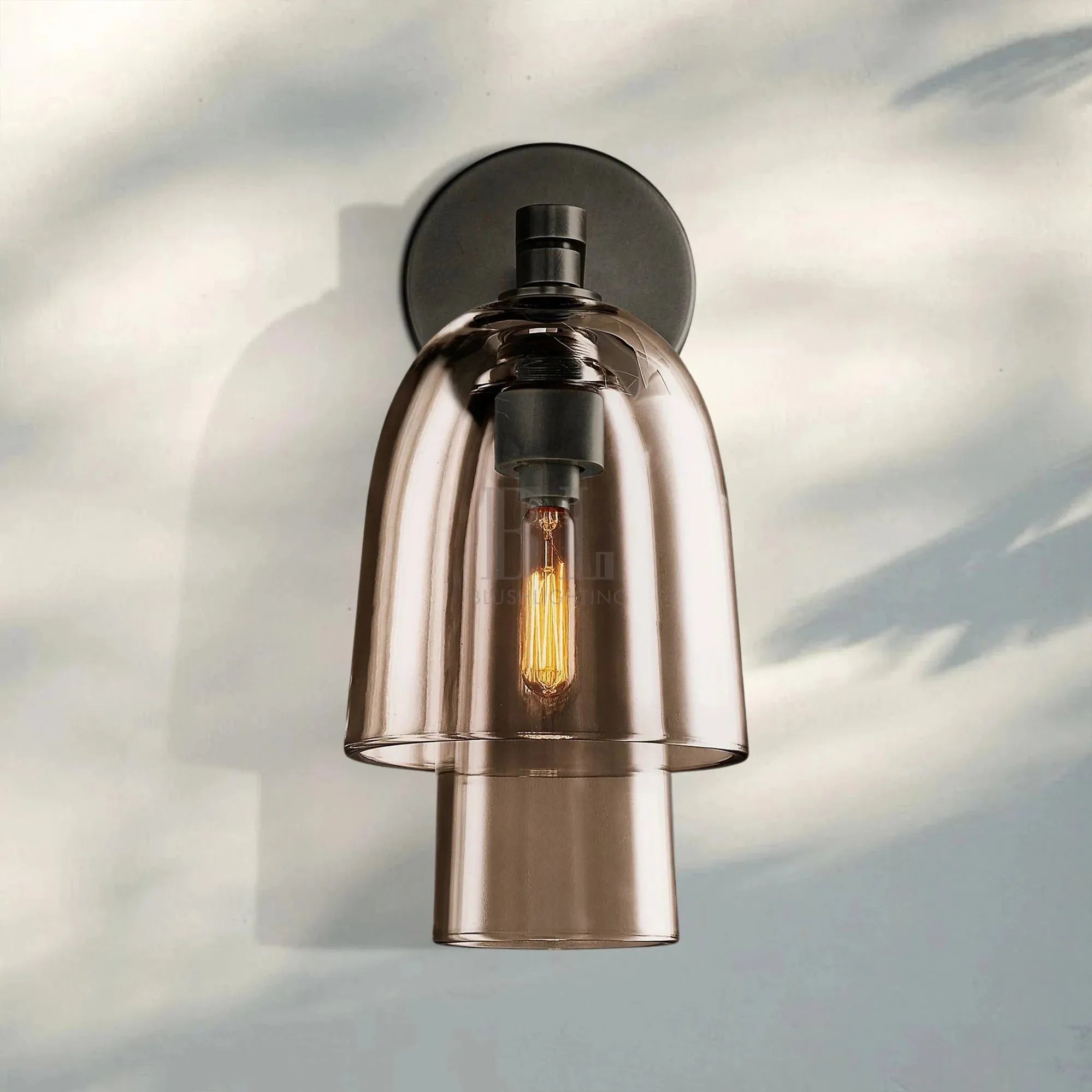 Blum Amber Glass Flute Sconce - Blushlighting
